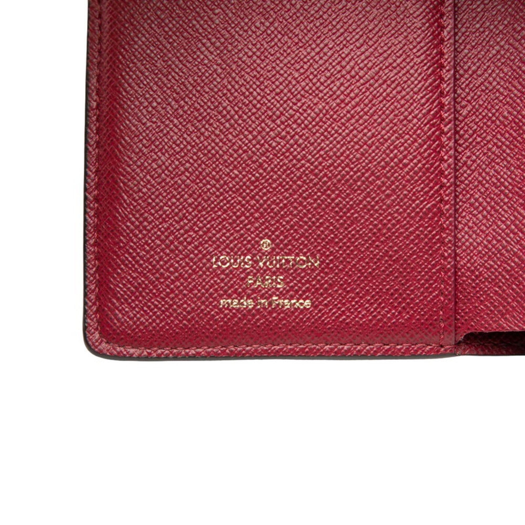 Louis Vuitton Monogram Brown Fuchsia Pvc Leather Wallet (Bi-Fold) (Pre-Owned)