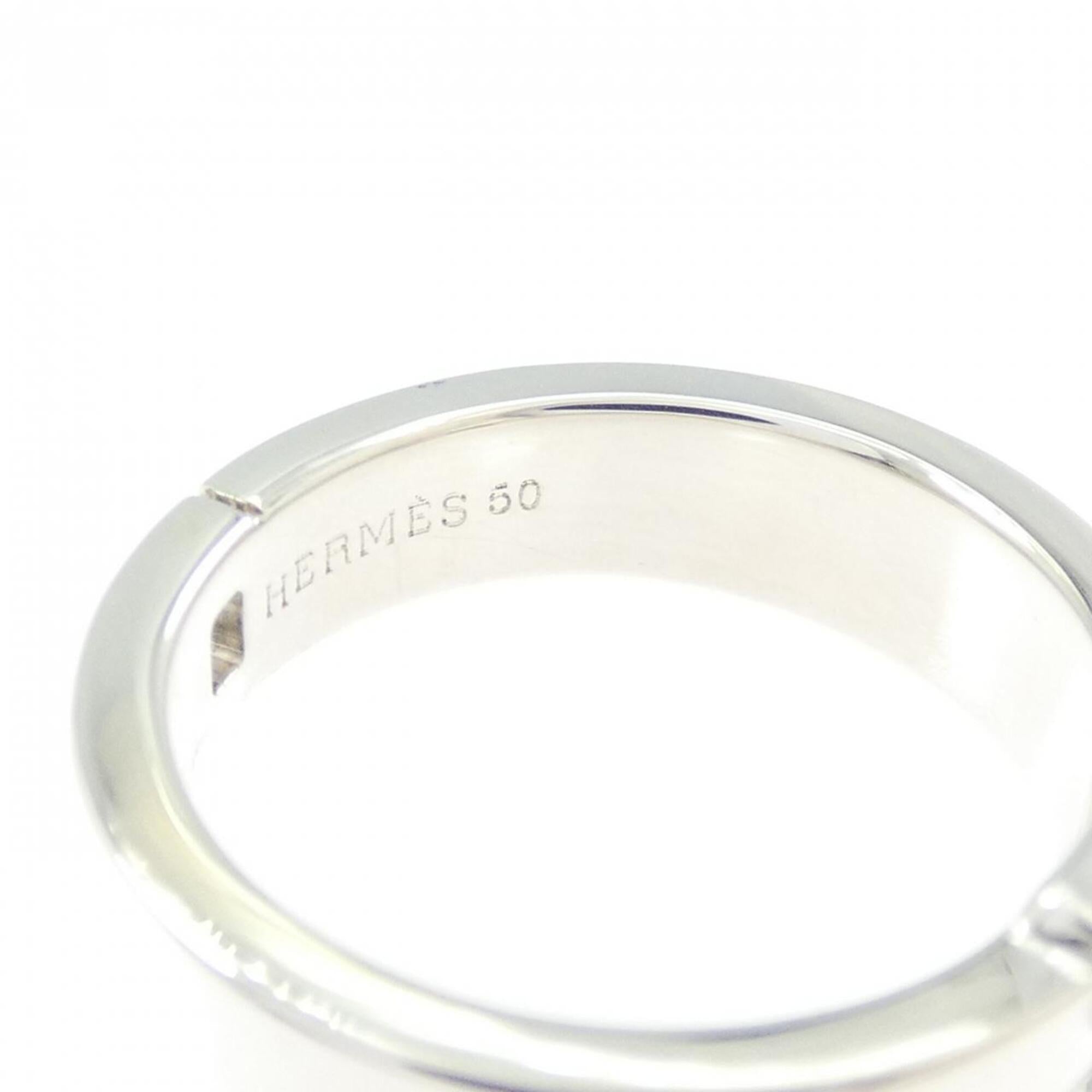 Hermes Silver 925 Band Ring (Pre-Owned)