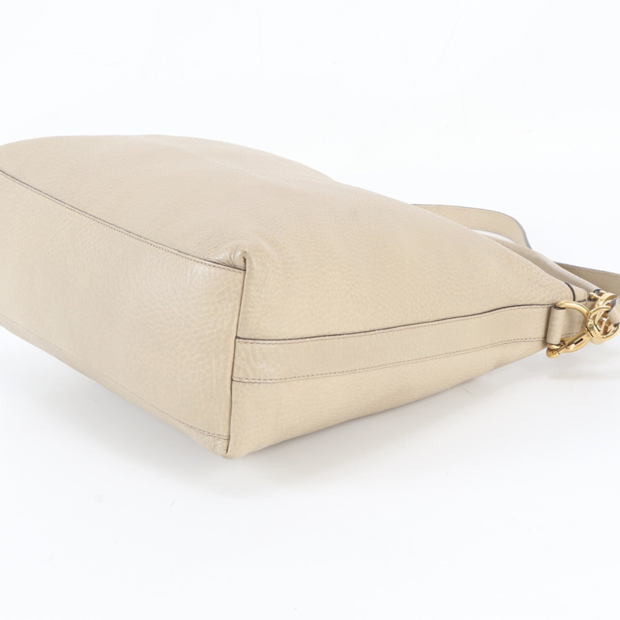 Gucci Miss Gg Beige Leather Handbag Shoulder Bag (Pre-Owned)