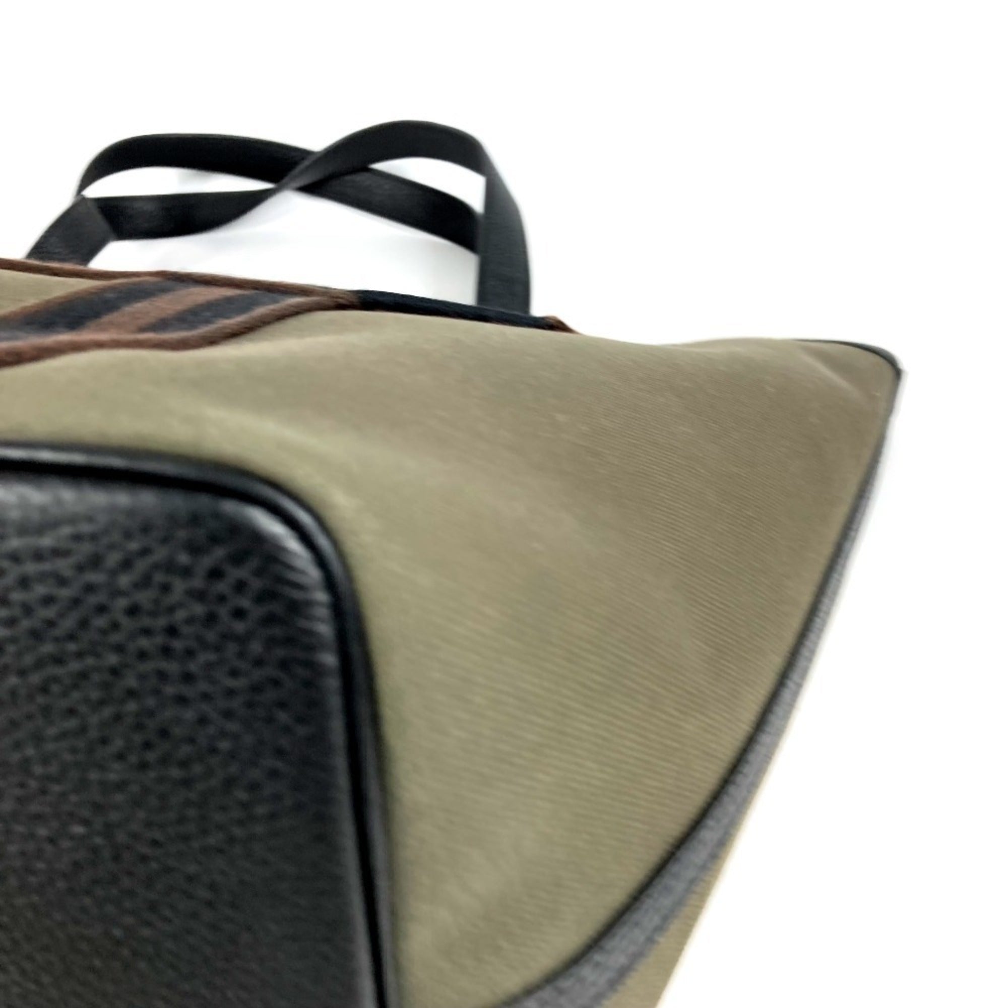 Hermes Black Khaki Taurillon Clemence Leather Handbag Shoulder Bag Tote Bag (Pre-Owned)