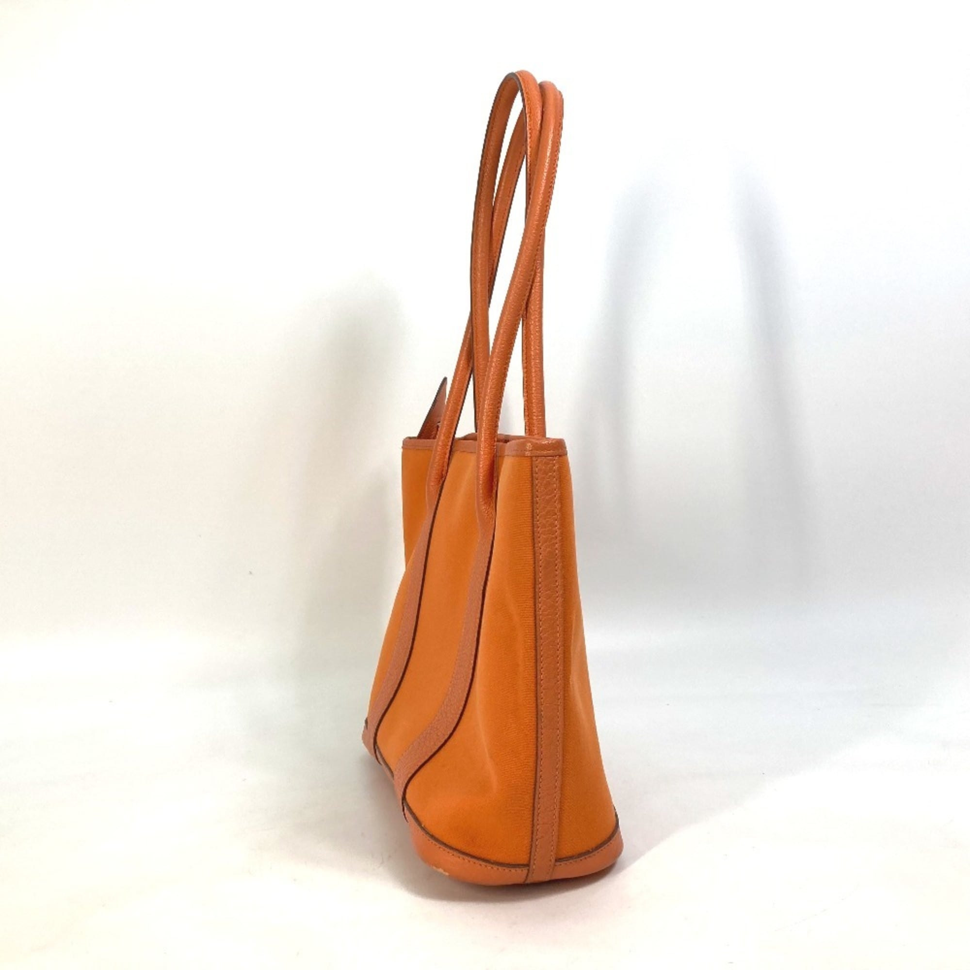 Hermes Orange Toile Officier Shoulder Bag Tote Bag (Pre-Owned)