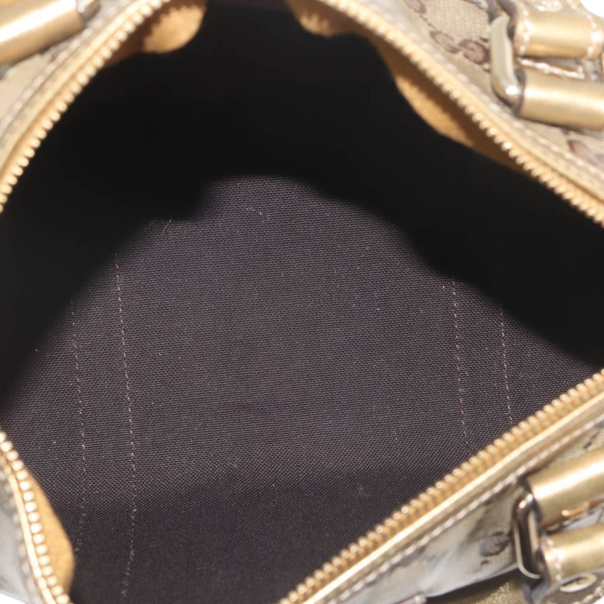 Gucci Gg Crystal Beige Brown Boston Bag Handbag (Pre-Owned)