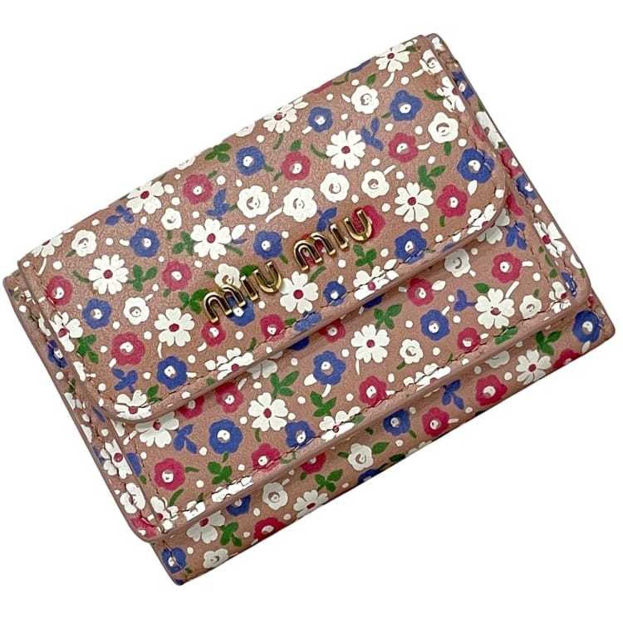 Miu Miu Pink Leather Wallet (Tri-Fold) (Pre-Owned)