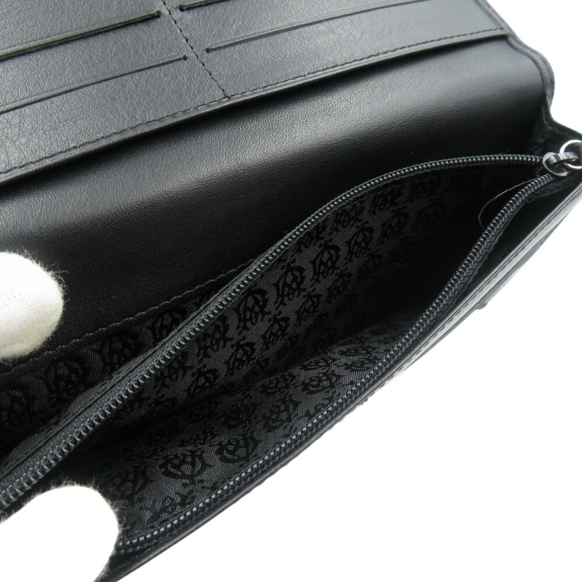 Dunhill Black Leather Long Wallet (Bi-Fold) (Pre-Owned)
