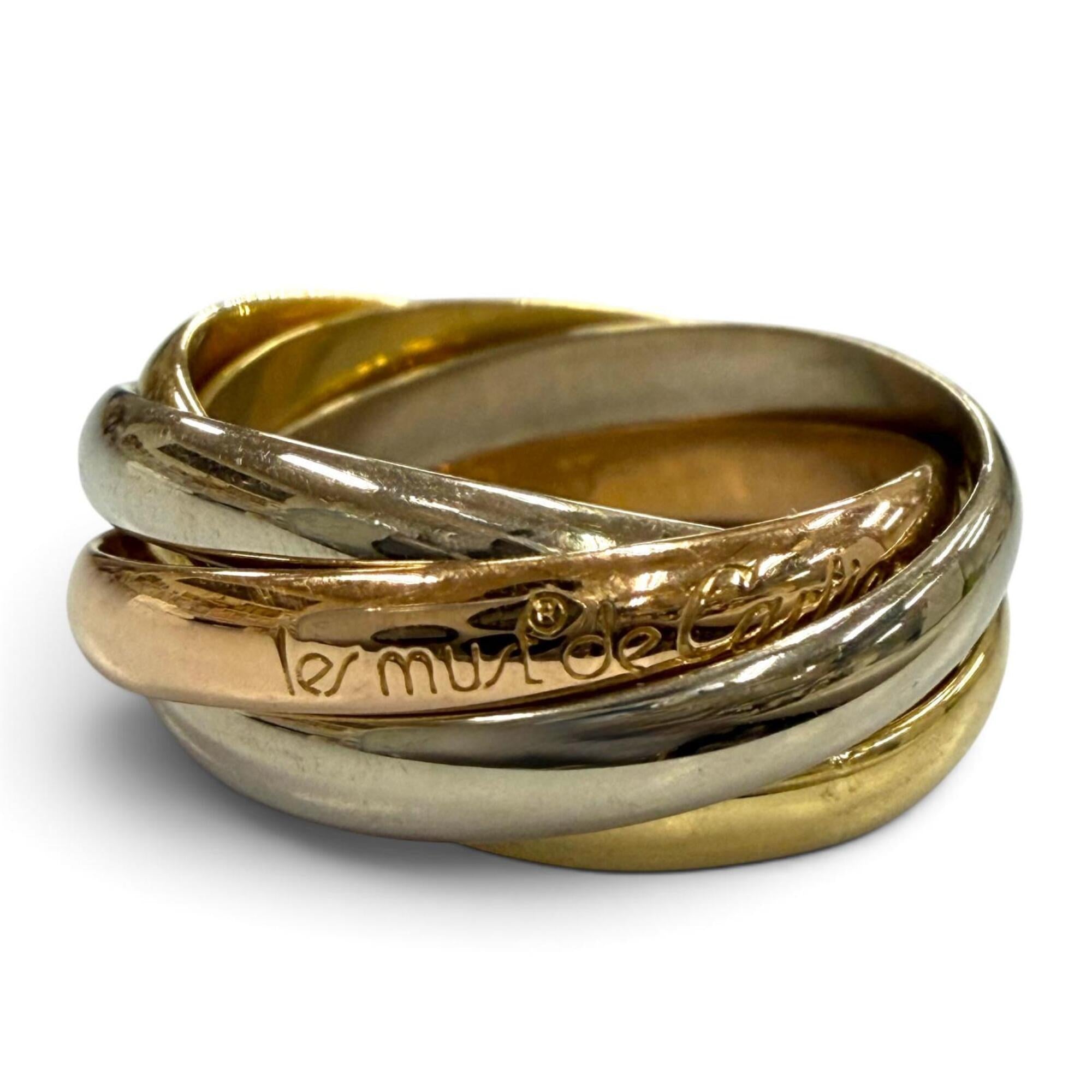 Cartier Pink Gold White Gold Yellow Gold Yellow Gold (18K) Pink Gold (18K) White Gold (18K) Band Ring (Pre-Owned)
