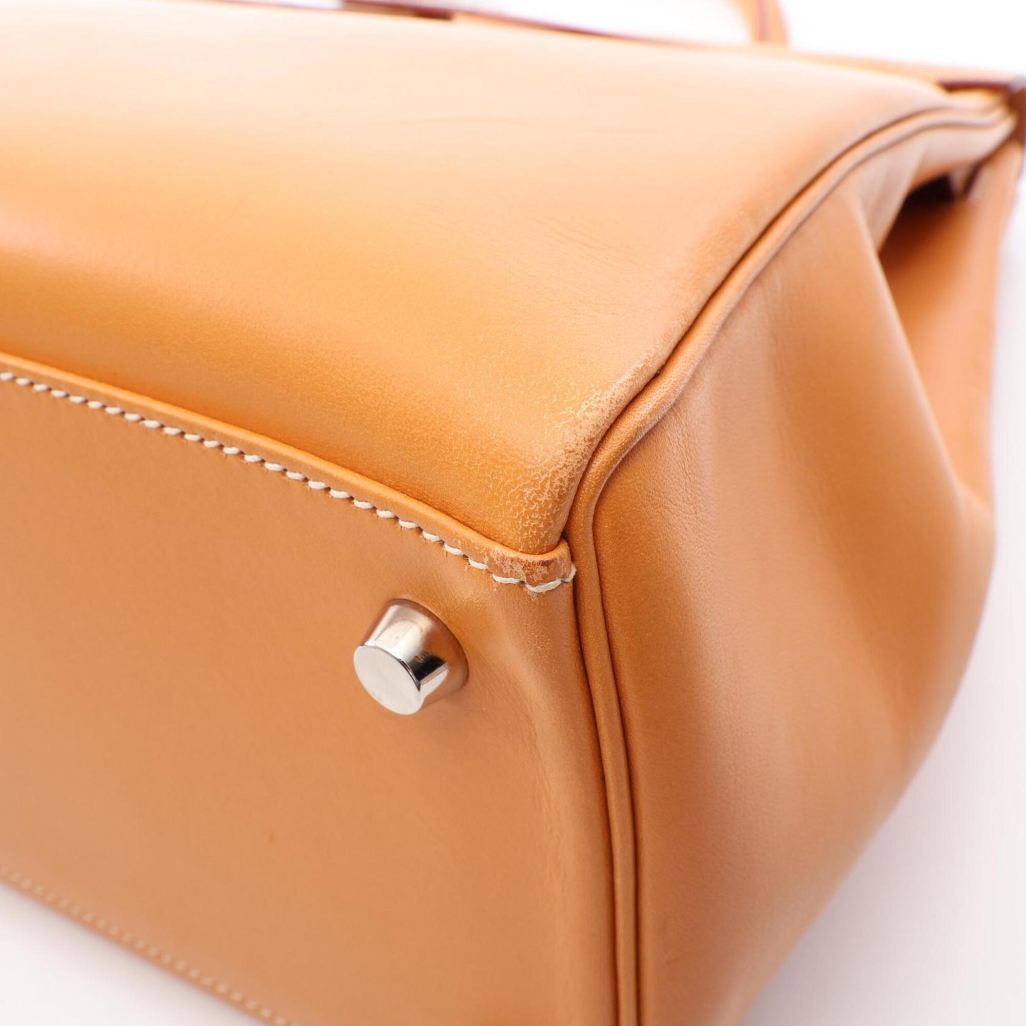 Hermes Brown Natural Chamonix Leather Leather Handbag (Pre-Owned)