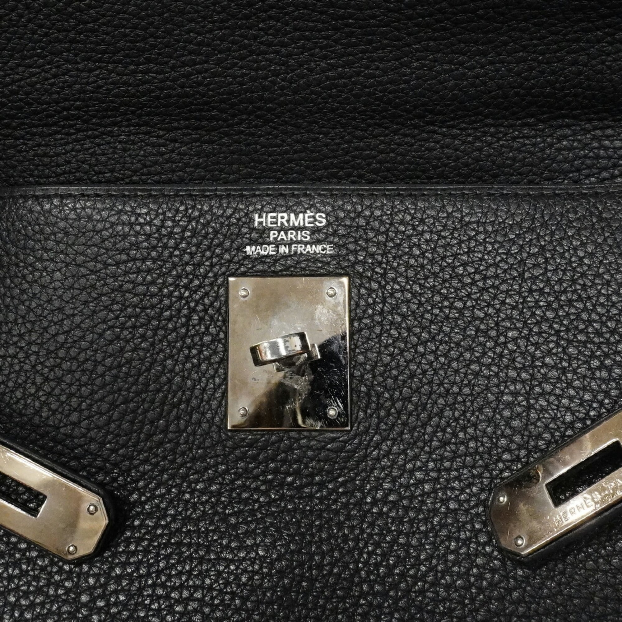 Hermes Black Togo Leather Handbag (Pre-Owned)