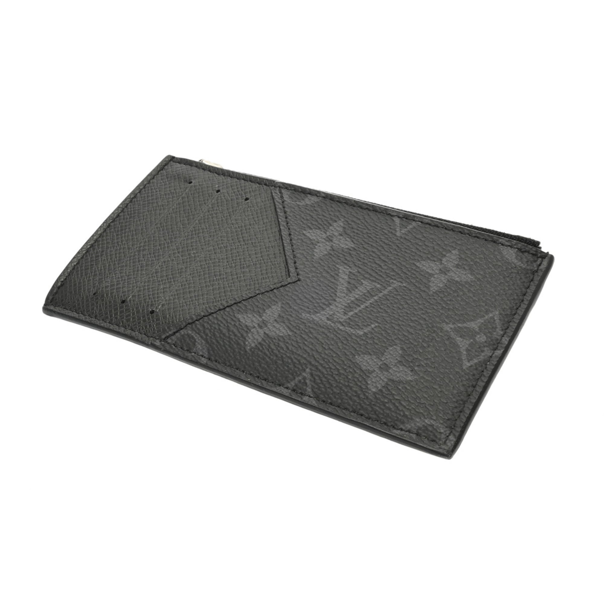 Louis Vuitton Noir Leather Monogram Coin Purse/Coin Case (Pre-Owned)