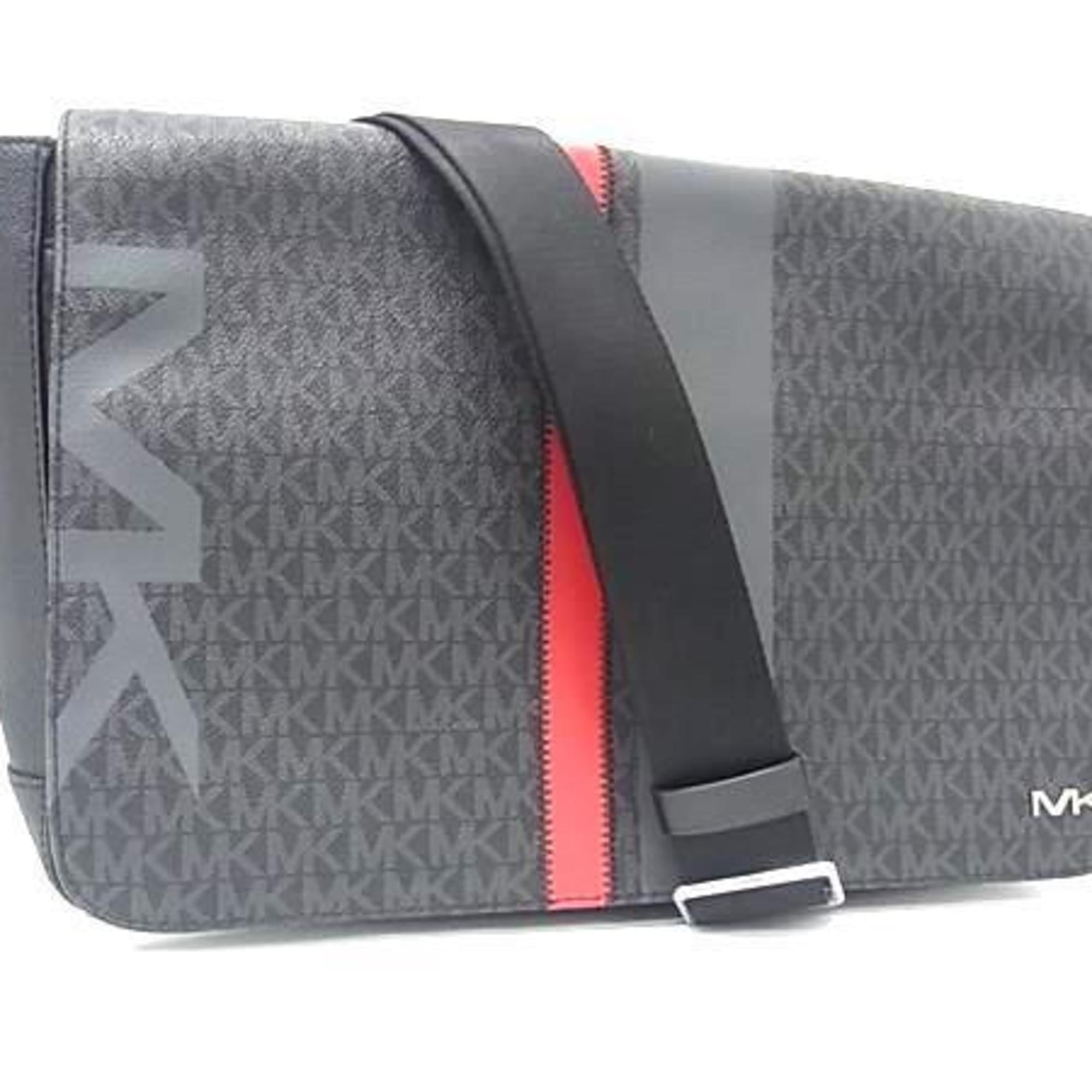 Michael Kors Gray Red Color Pvc Handbag Shoulder Bag Tote Bag (Pre-Owned)