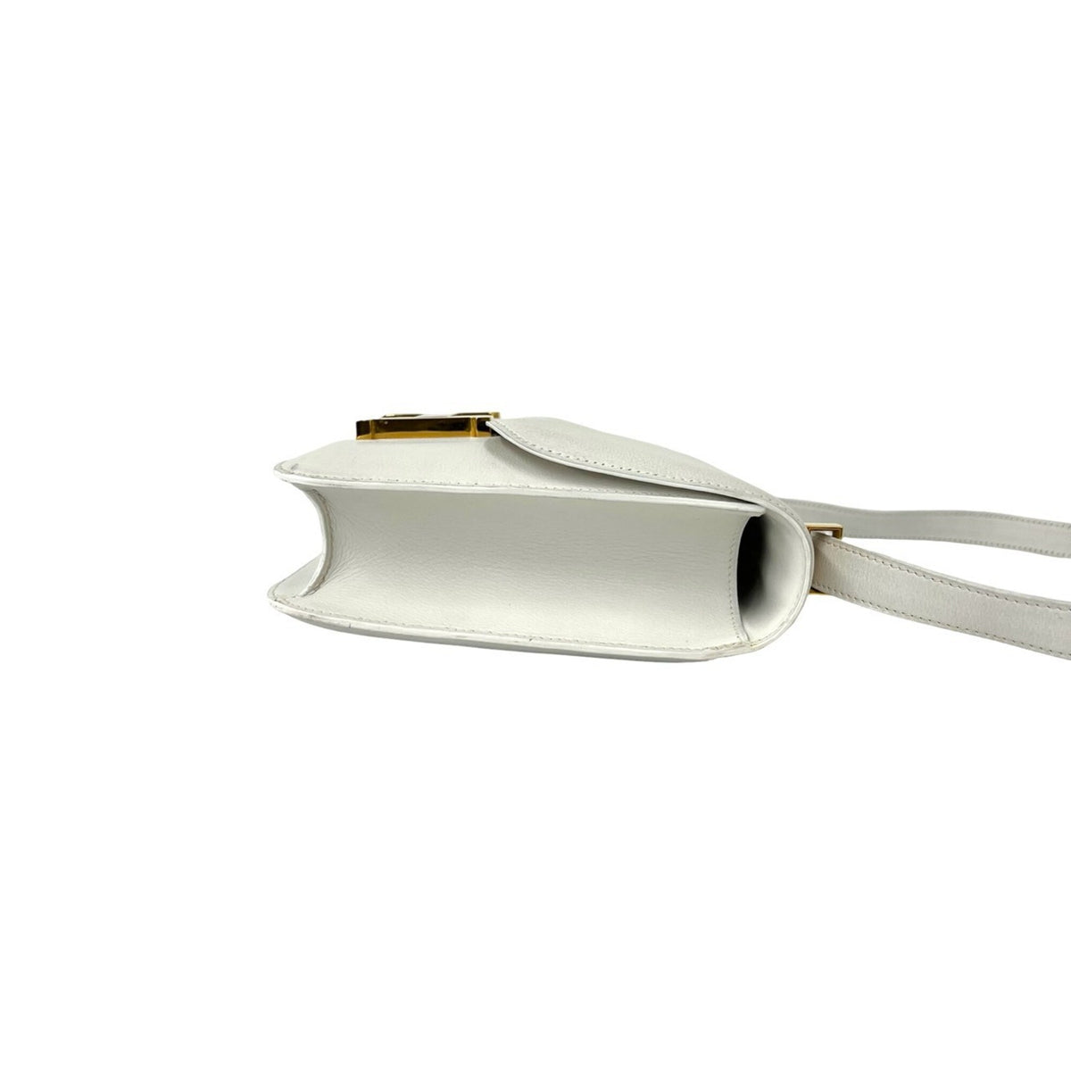 Hermes White Gulliver Leather Shoulder Bag (Pre-Owned)