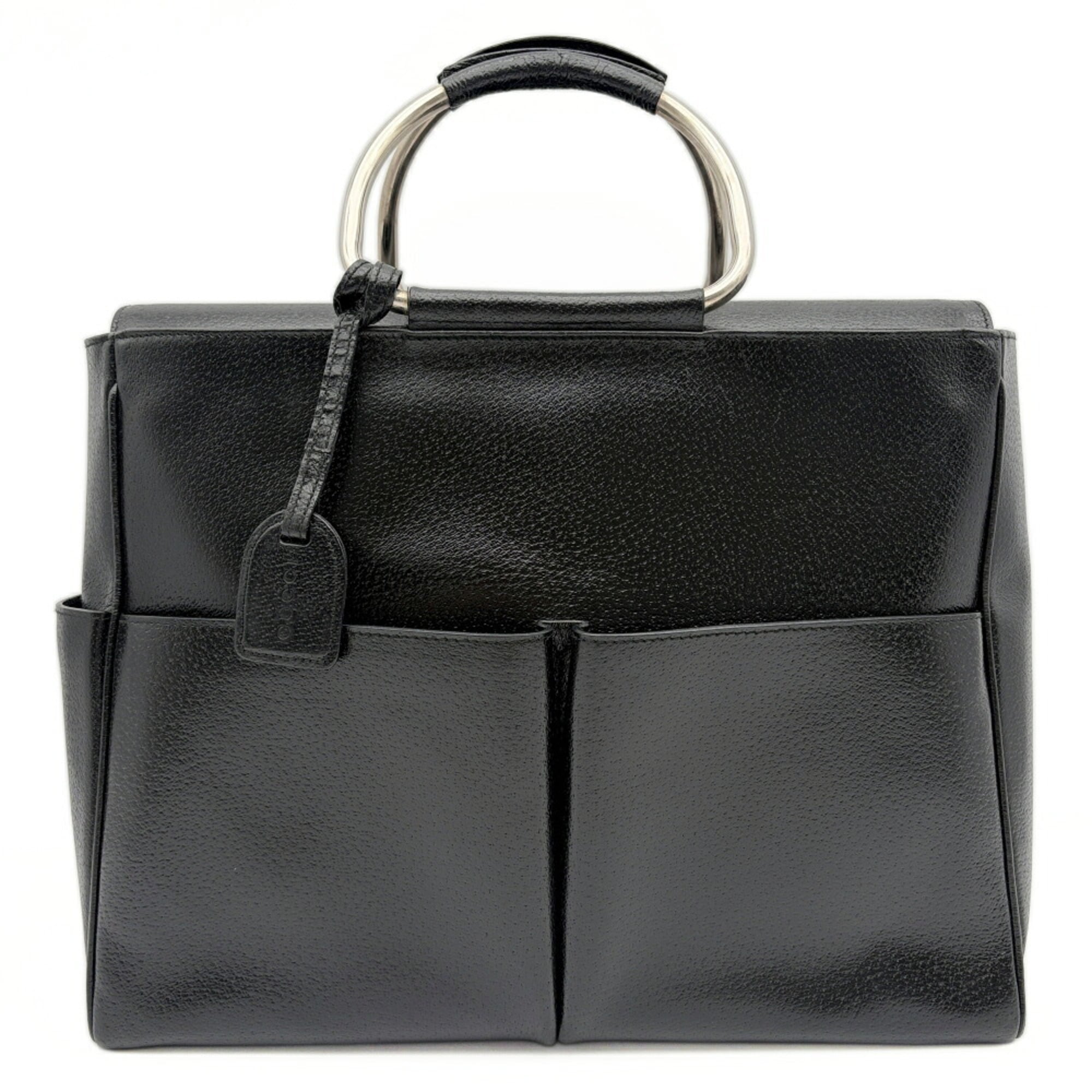 Gucci Black Leather Tote Bag (Pre-Owned)