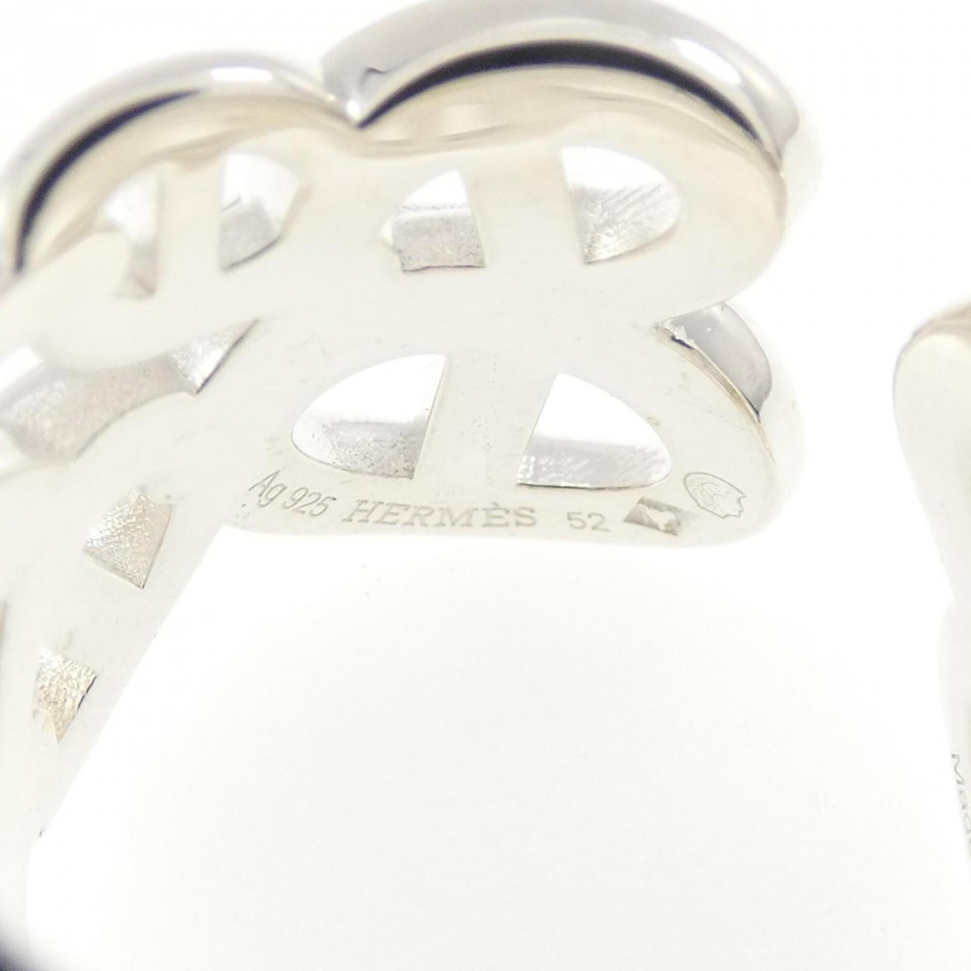 Hermes Chaine D'ancre Silver 925 Band Ring (Pre-Owned)