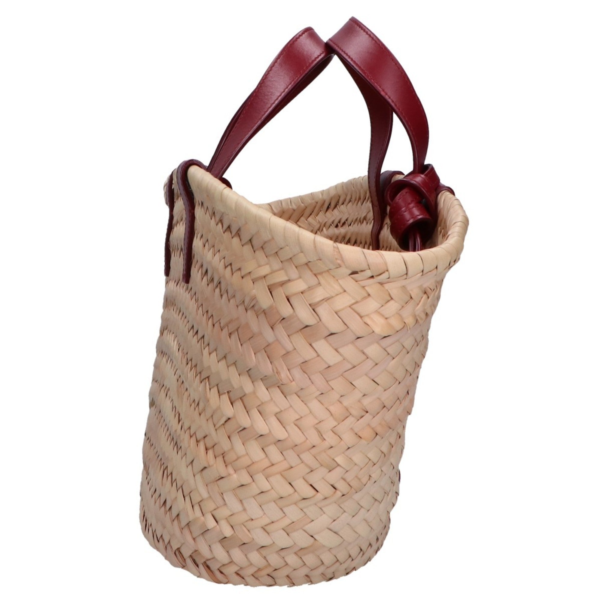 Celine Bordeaux Raffia Tote Bag (Pre-Owned)