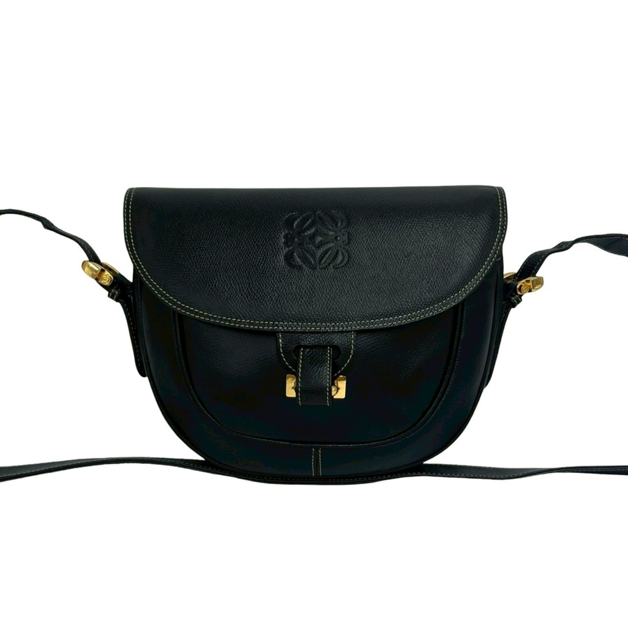 Loewe Black Leather Pochette Shoulder Bag (Pre-Owned)