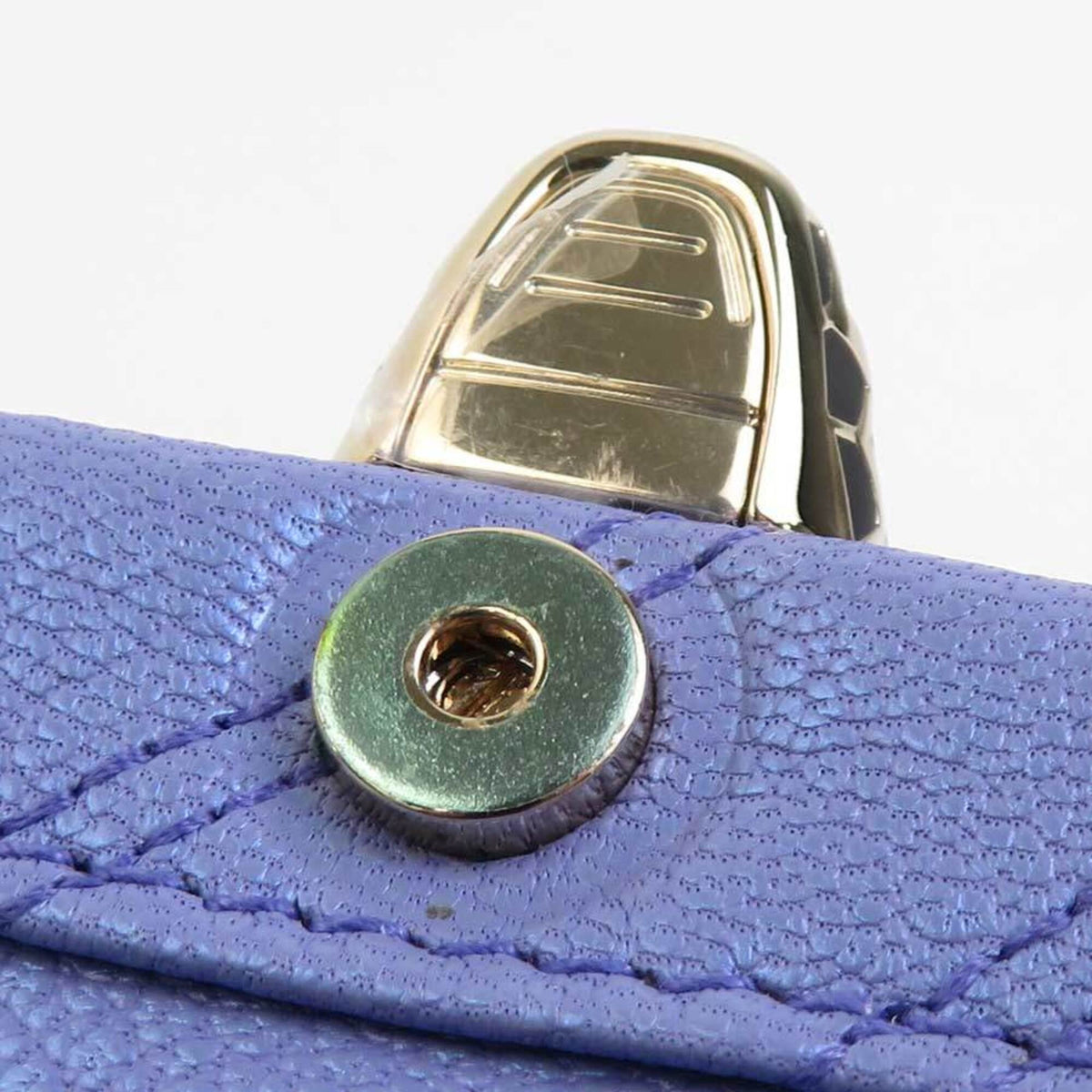 Bvlgari Metallic Purple Leather Shoulder Bag (Pre-Owned)
