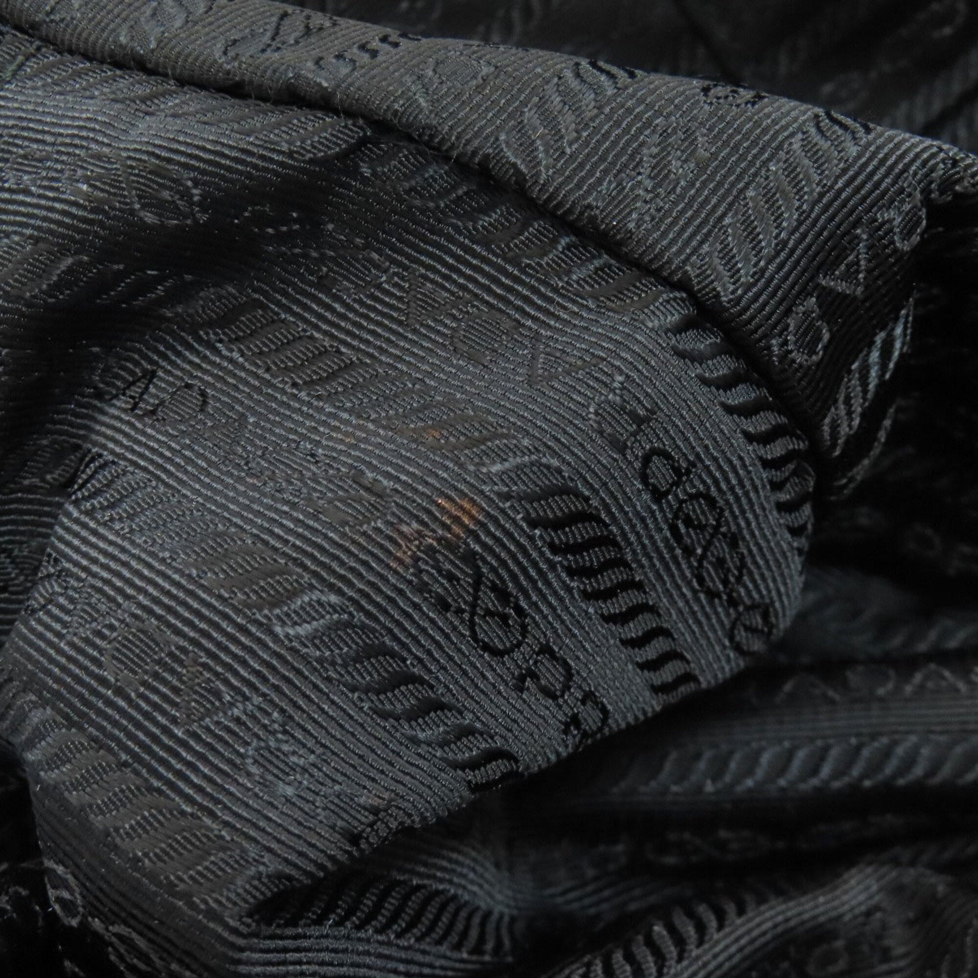 Prada Black Cotton Canvas Handbag (Pre-Owned)