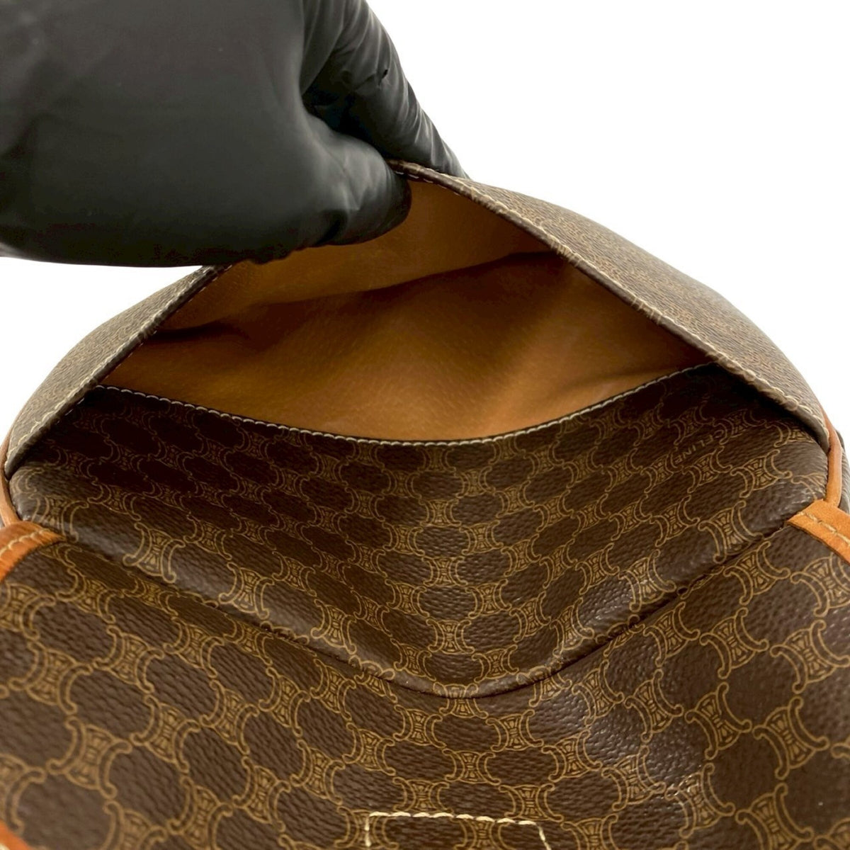 Celine Brown Leather Pvc Pochette Shoulder Bag (Pre-Owned)