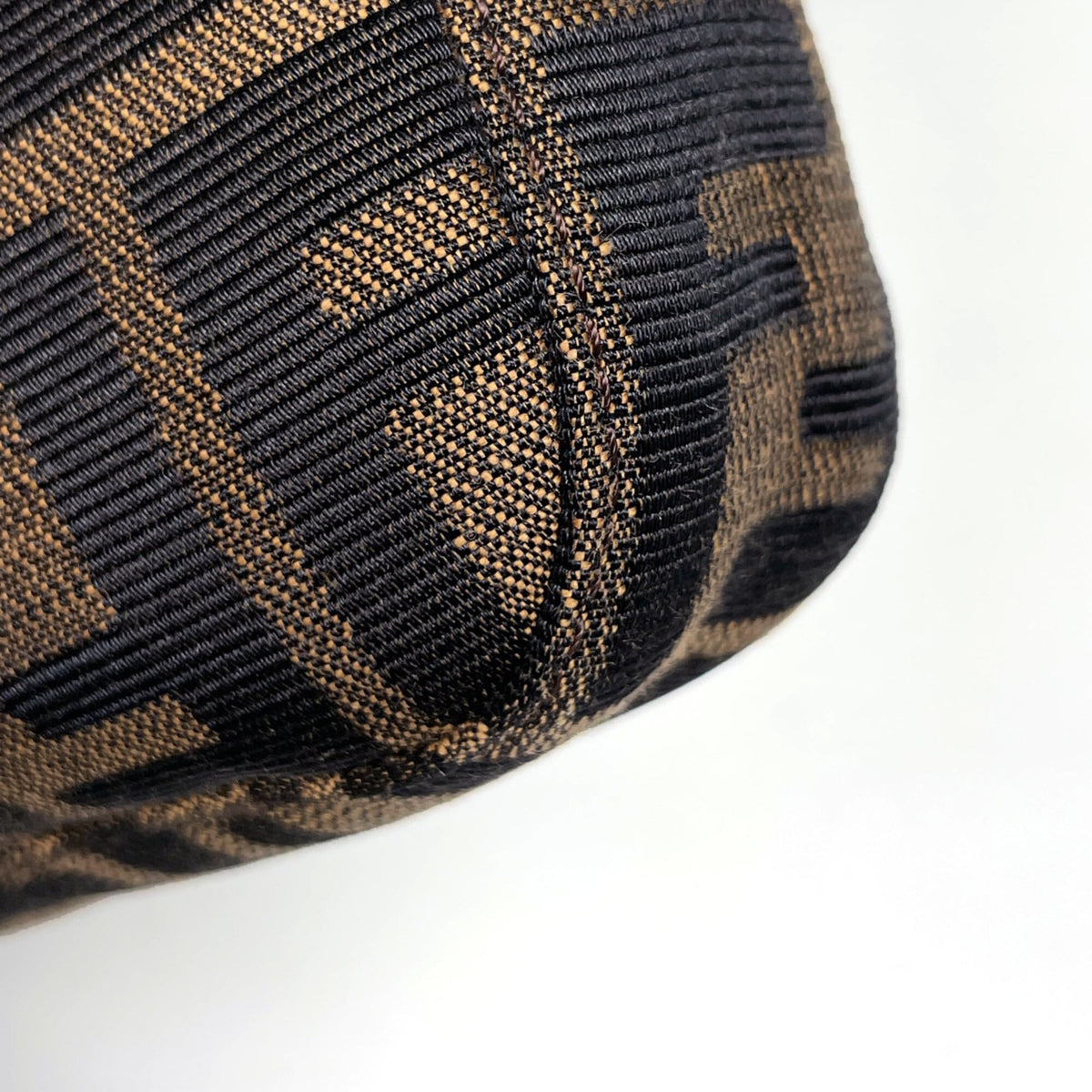Fendi Brown Canvas Leather Shoulder Bag (Pre-Owned)