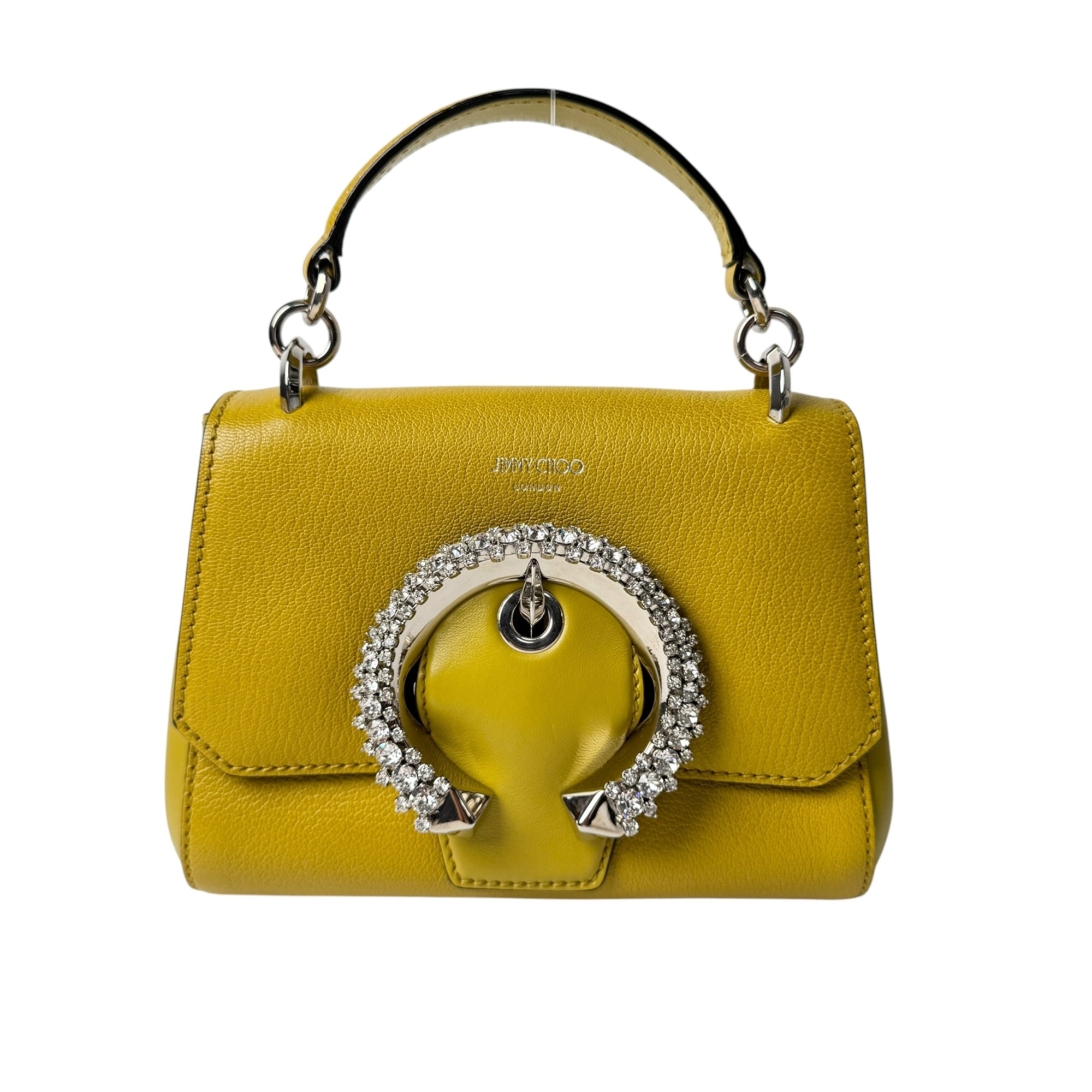 Jimmy Choo Yellow Leather Handbag Shoulder Bag (Pre-Owned)