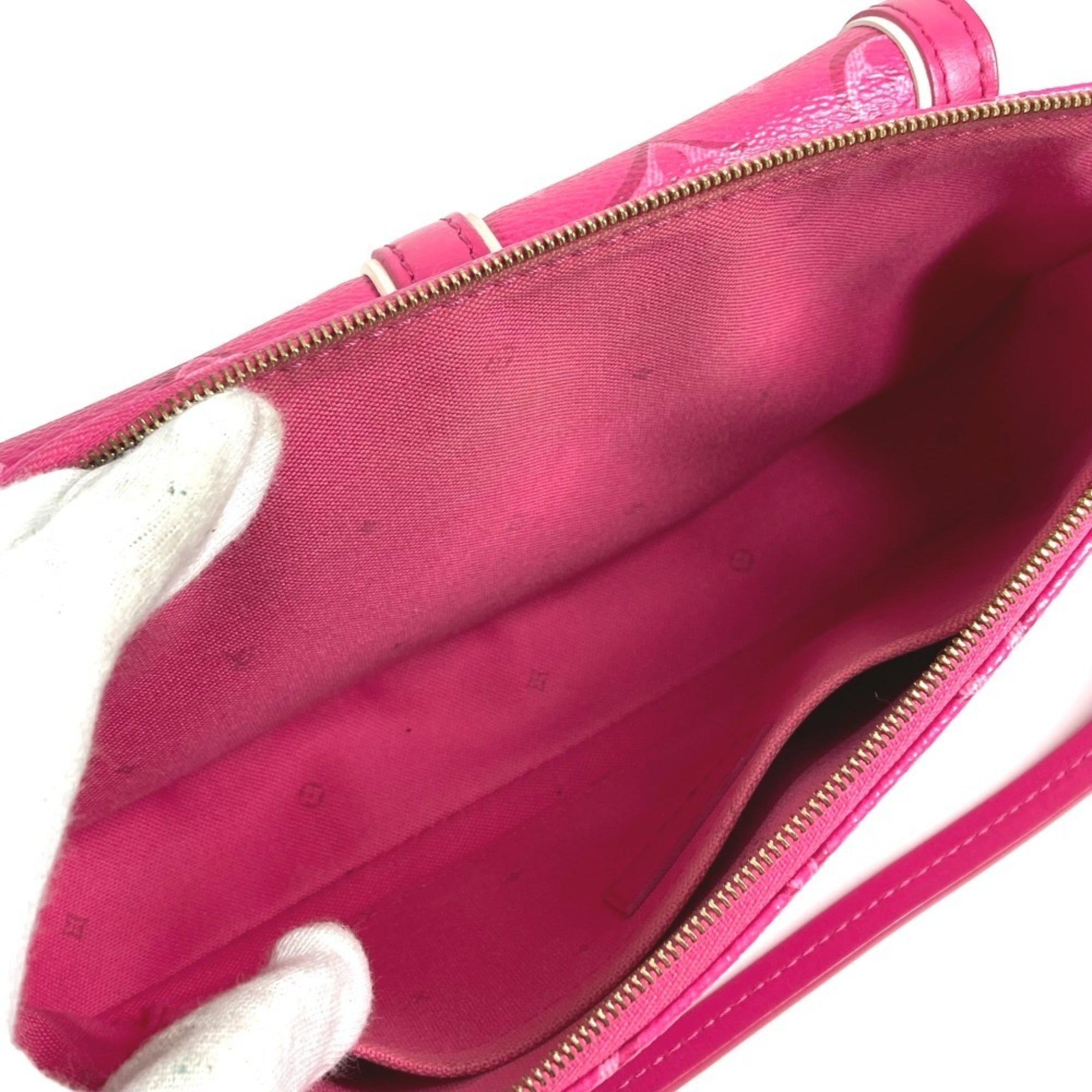 Louis Vuitton Fuchsia Pink Monogram Handbag Pochette Shoulder Bag (Pre-Owned)