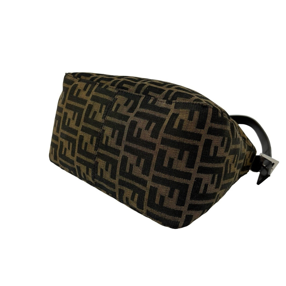 Fendi Brown Canvas Leather Handbag Shoulder Bag (Pre-Owned)