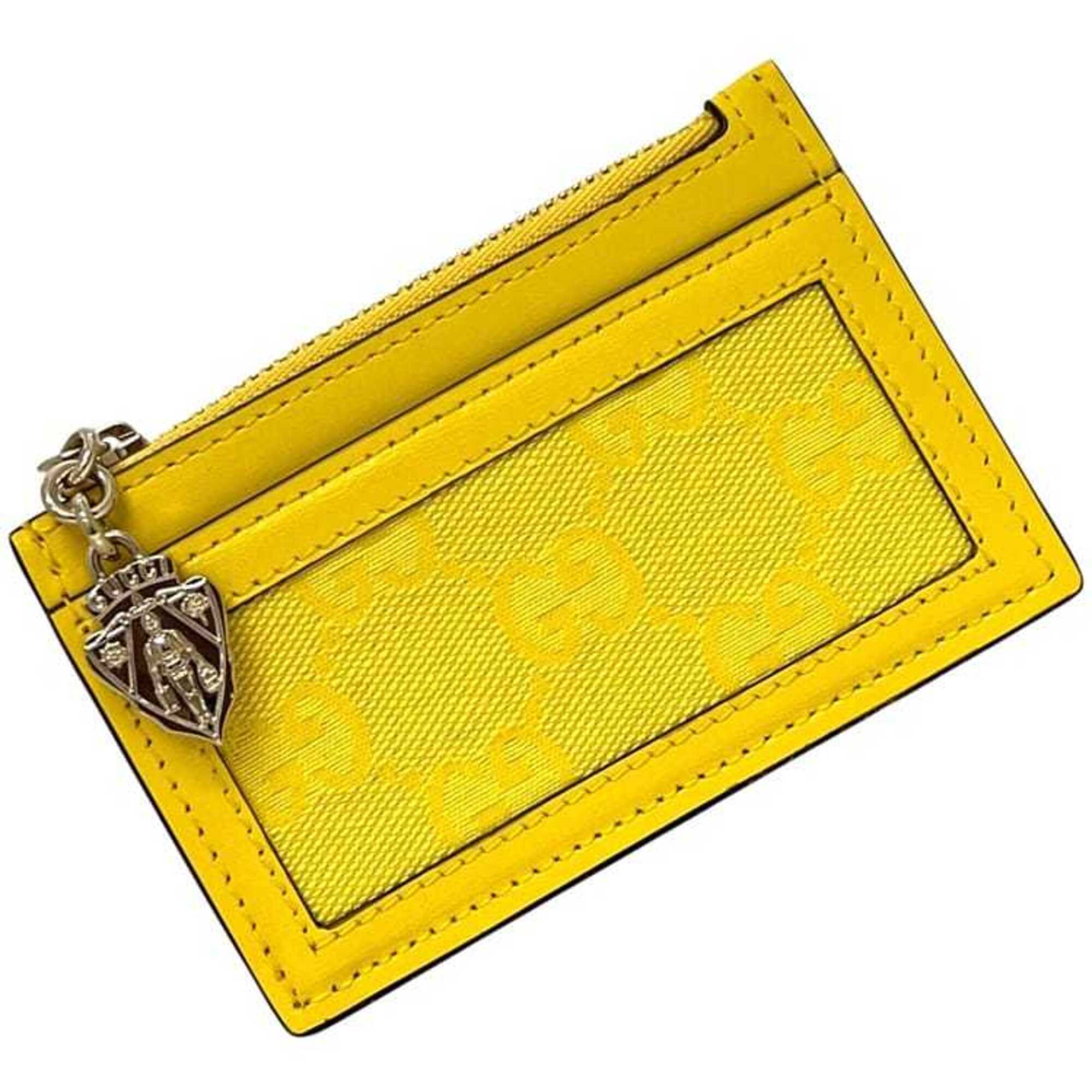 Gucci Yellow Canvas Leather Coin Purse/Coin Case (Pre-Owned)