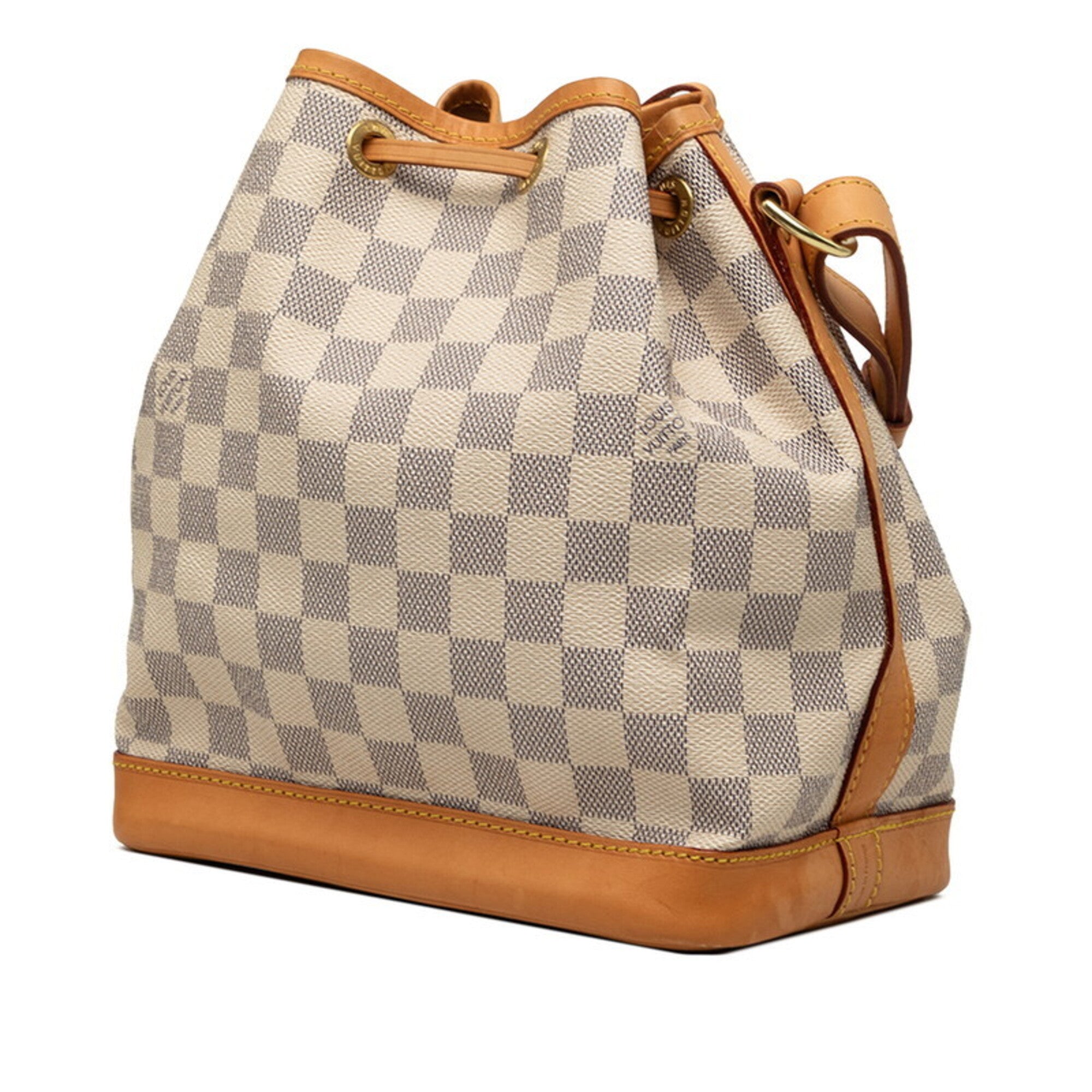 Louis Vuitton Damier Azur White Pvc Leather Shoulder Bag (Pre-Owned)