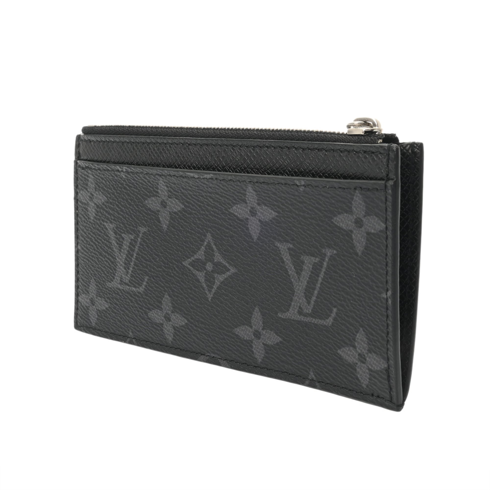 Louis Vuitton Noir Leather Monogram Coin Purse/Coin Case (Pre-Owned)