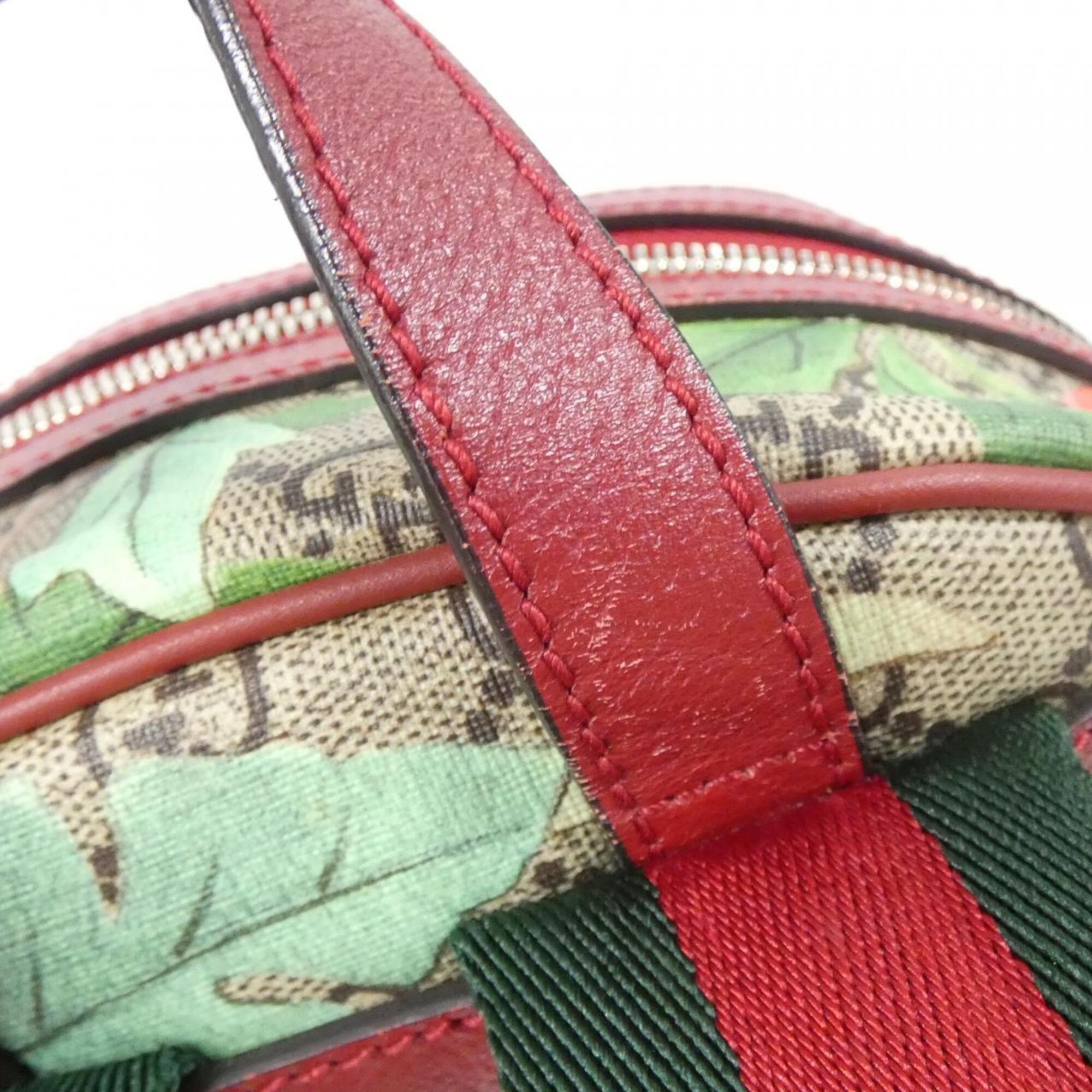 Gucci Beige Red Color Backpack (Pre-Owned)