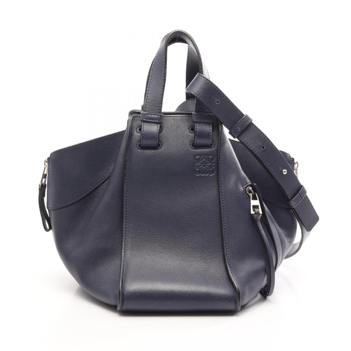 Loewe Navy Leather Handbag (Pre-Owned)