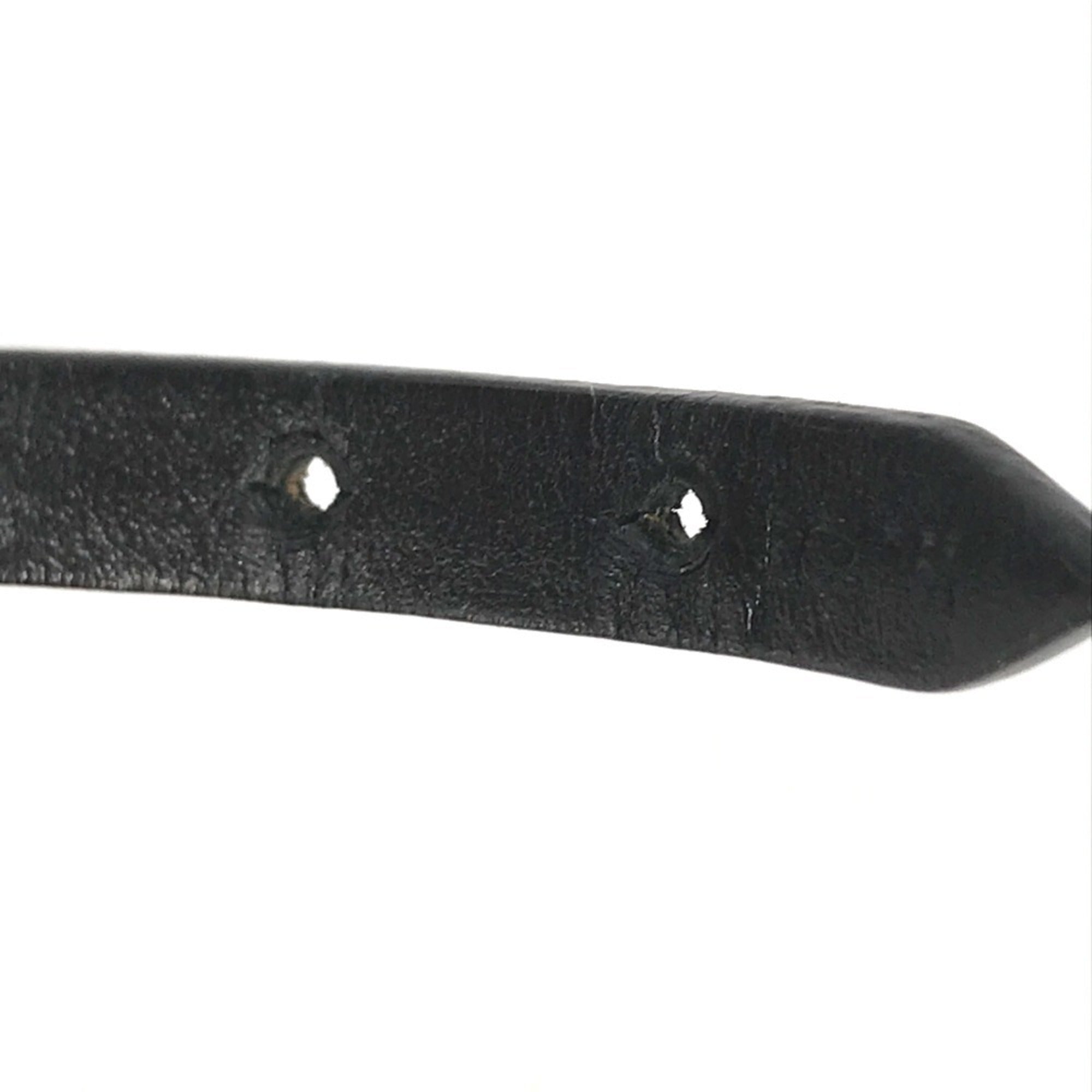 Louis Vuitton Monogram Black Monogram Leather Monogram Bangle (Pre-Owned)
