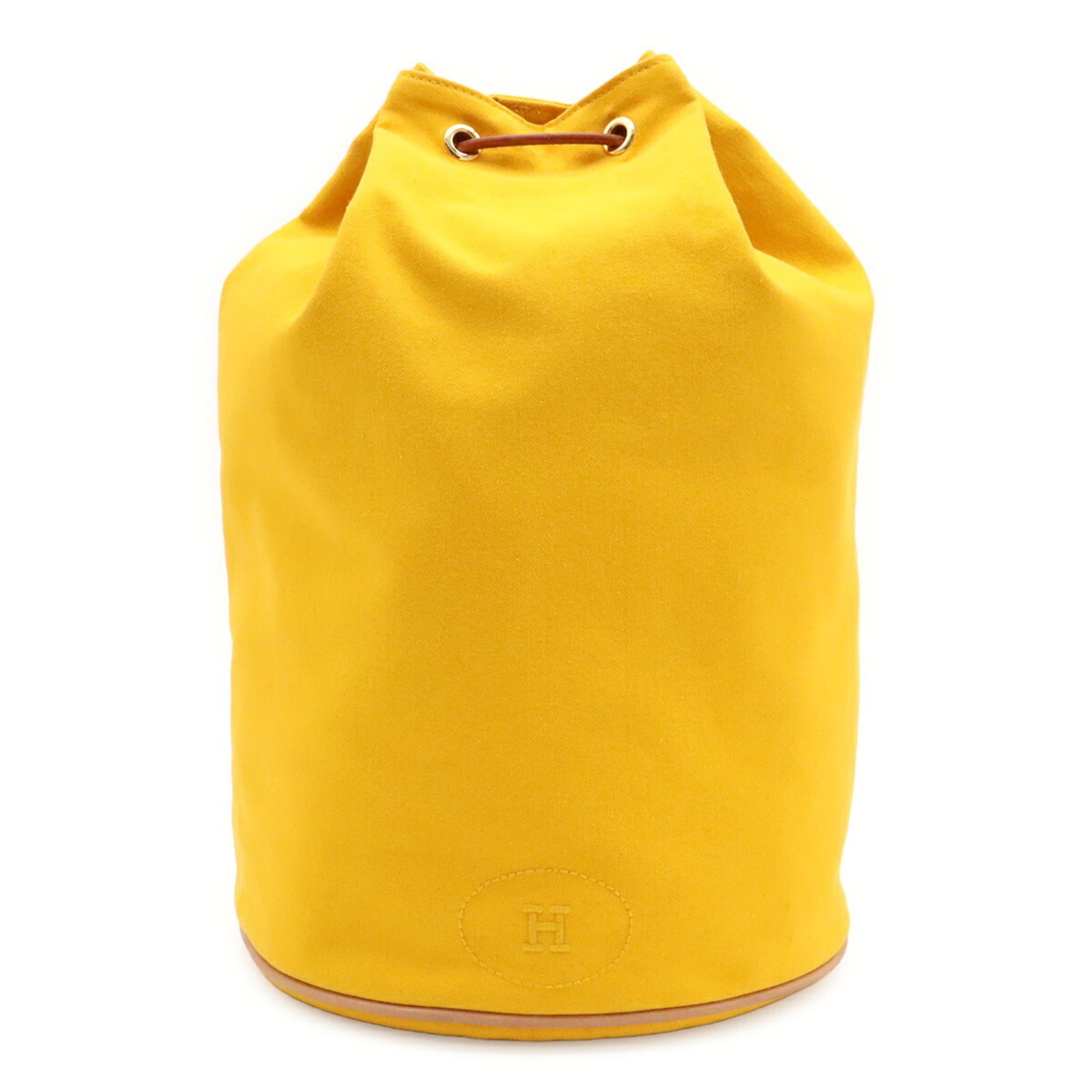 Hermes Yellow Canvas Shoulder Bag (Pre-Owned)