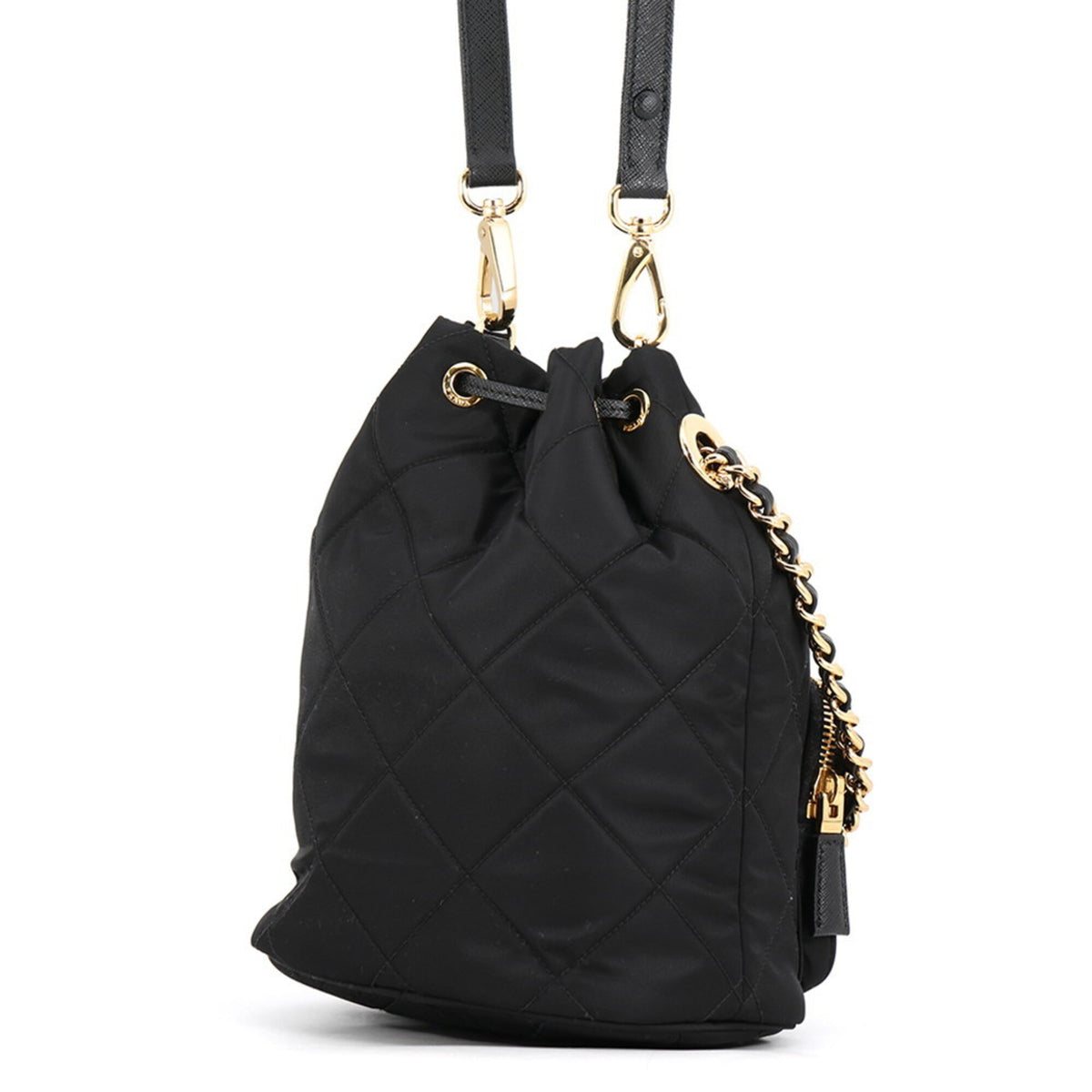 Prada Black Nylon Handbag Shoulder Bag (Pre-Owned)