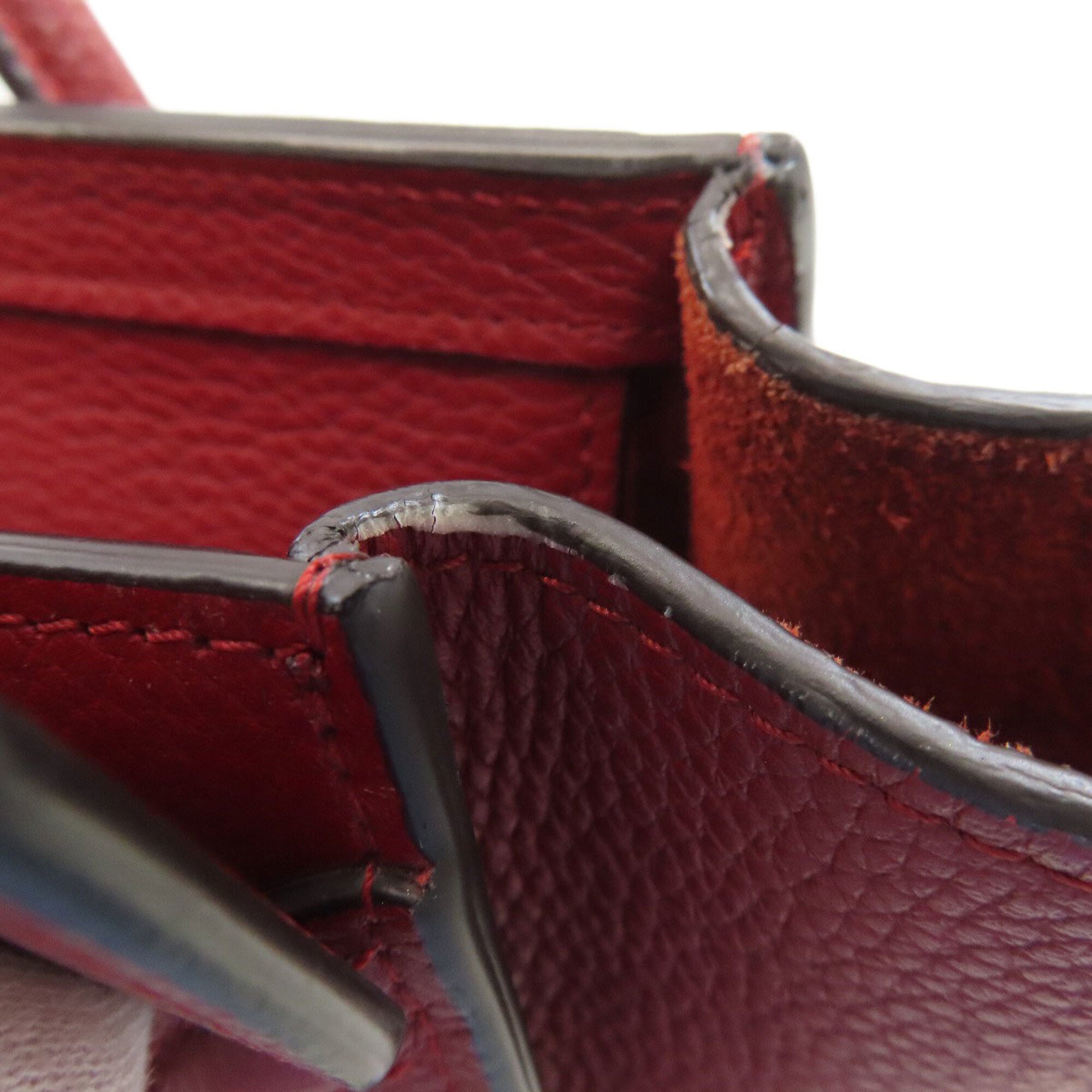 Celine Luggage Red Color Leather Handbag (Pre-Owned)