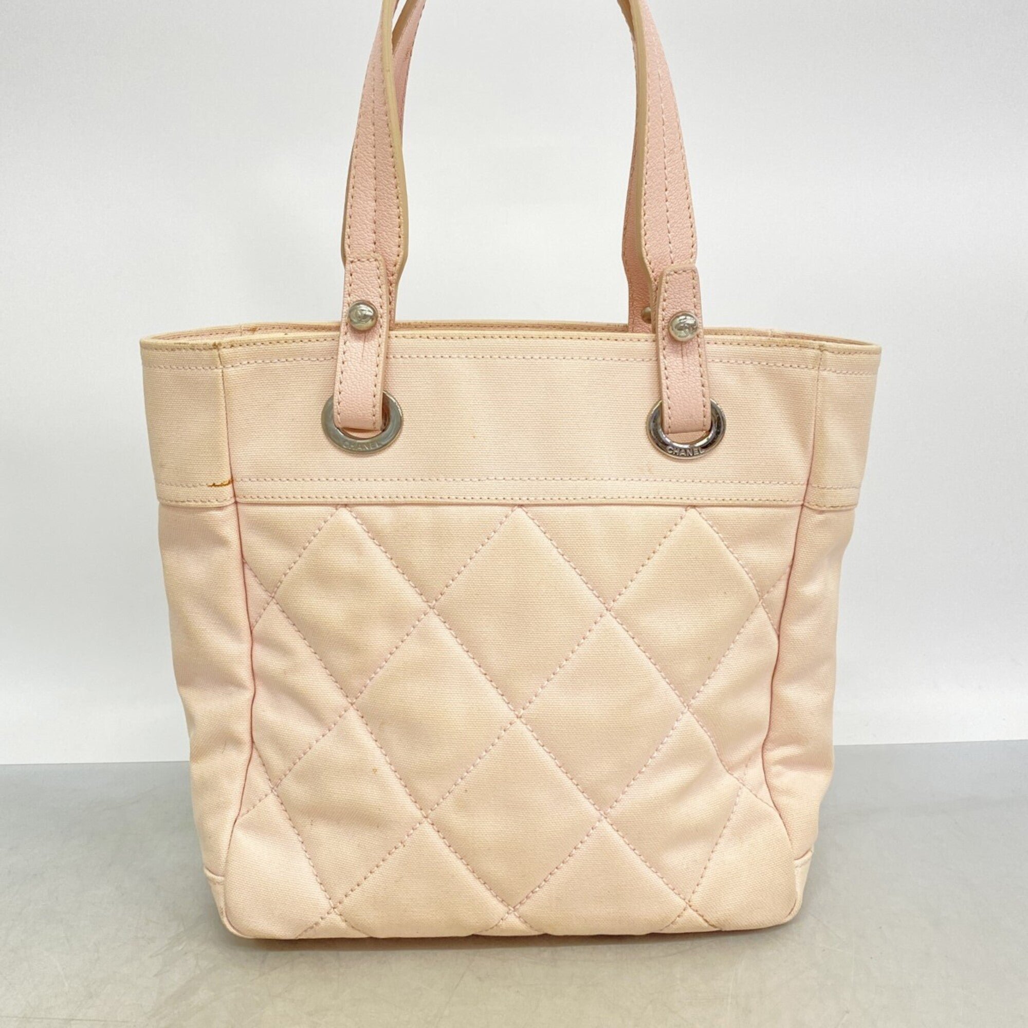 Chanel Pink Canvas Tote Bag (Pre-Owned)