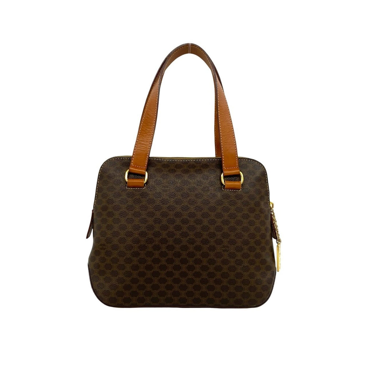 Celine Brown Leather Pvc Handbag Tote Bag (Pre-Owned)
