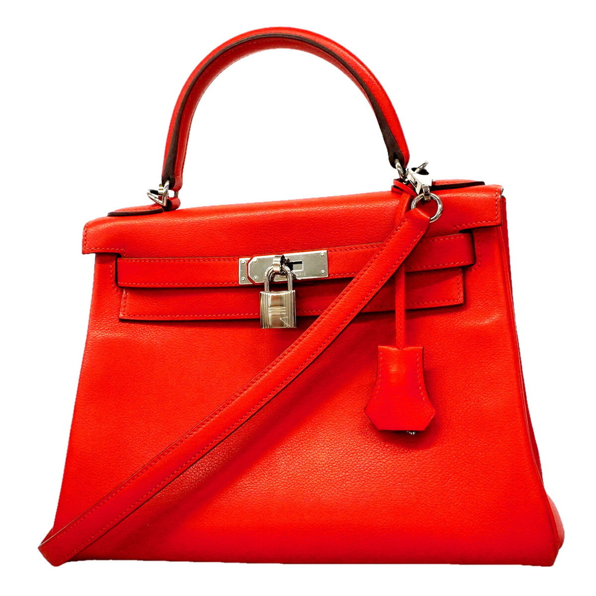 Hermes Red Color Handbag (Pre-Owned)