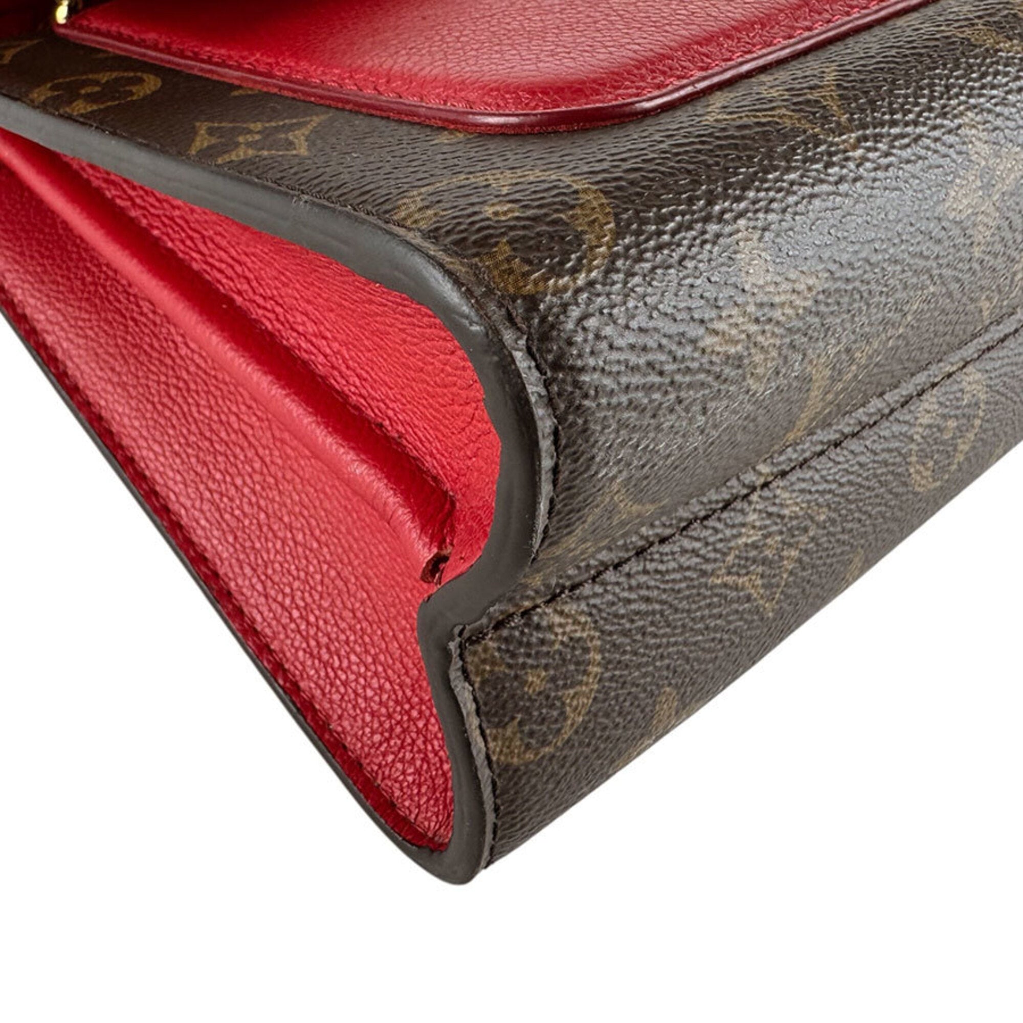 Louis Vuitton Brown Monogram Red Color Monogram Shoulder Bag (Pre-Owned)