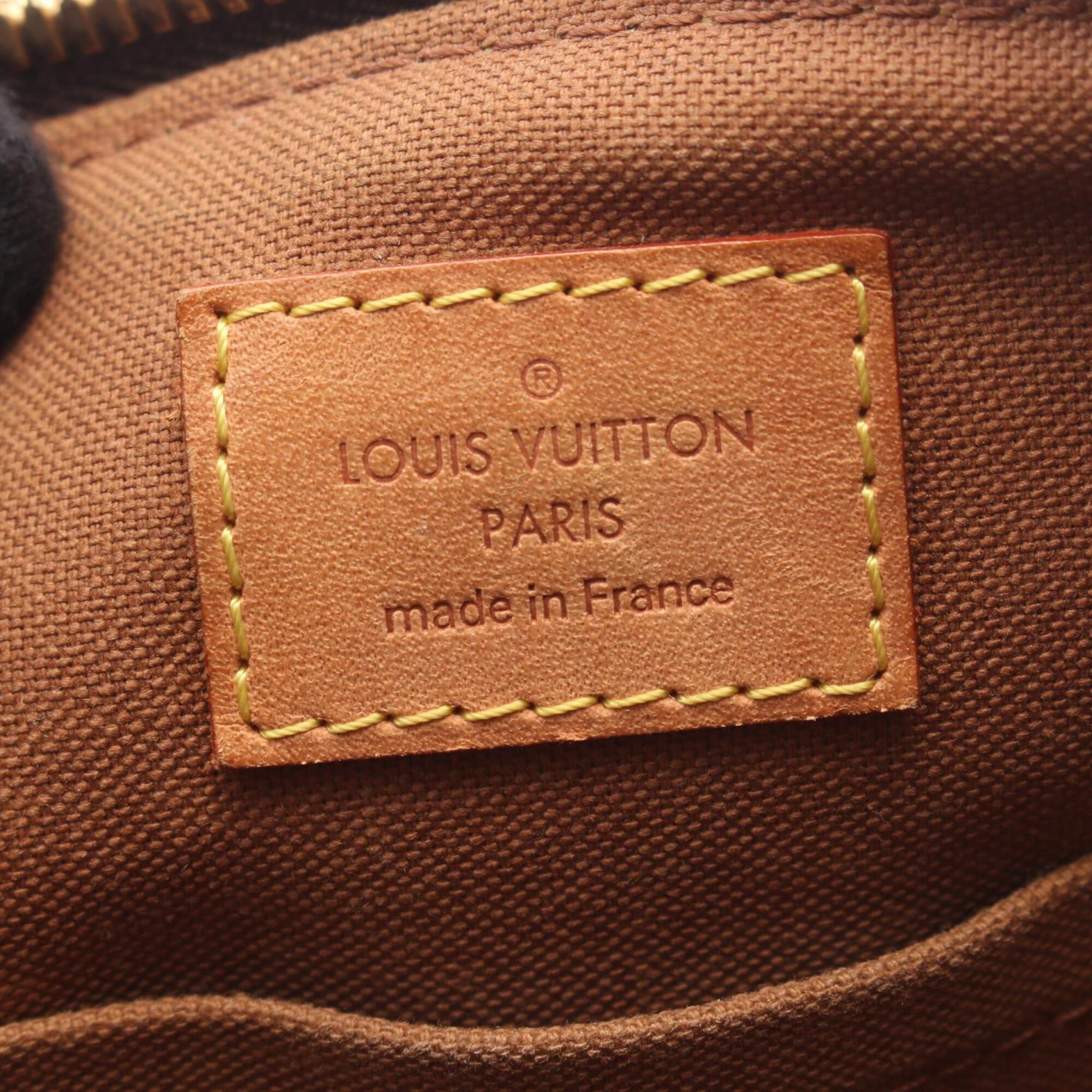 Louis Vuitton Brown Coated Canvas Monogram Leather Handbag (Pre-Owned)
