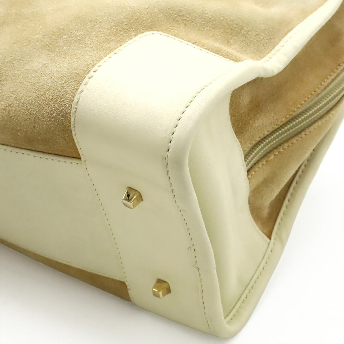 Loewe Amazona Beige Ivory Suede Leather Handbag (Pre-Owned)
