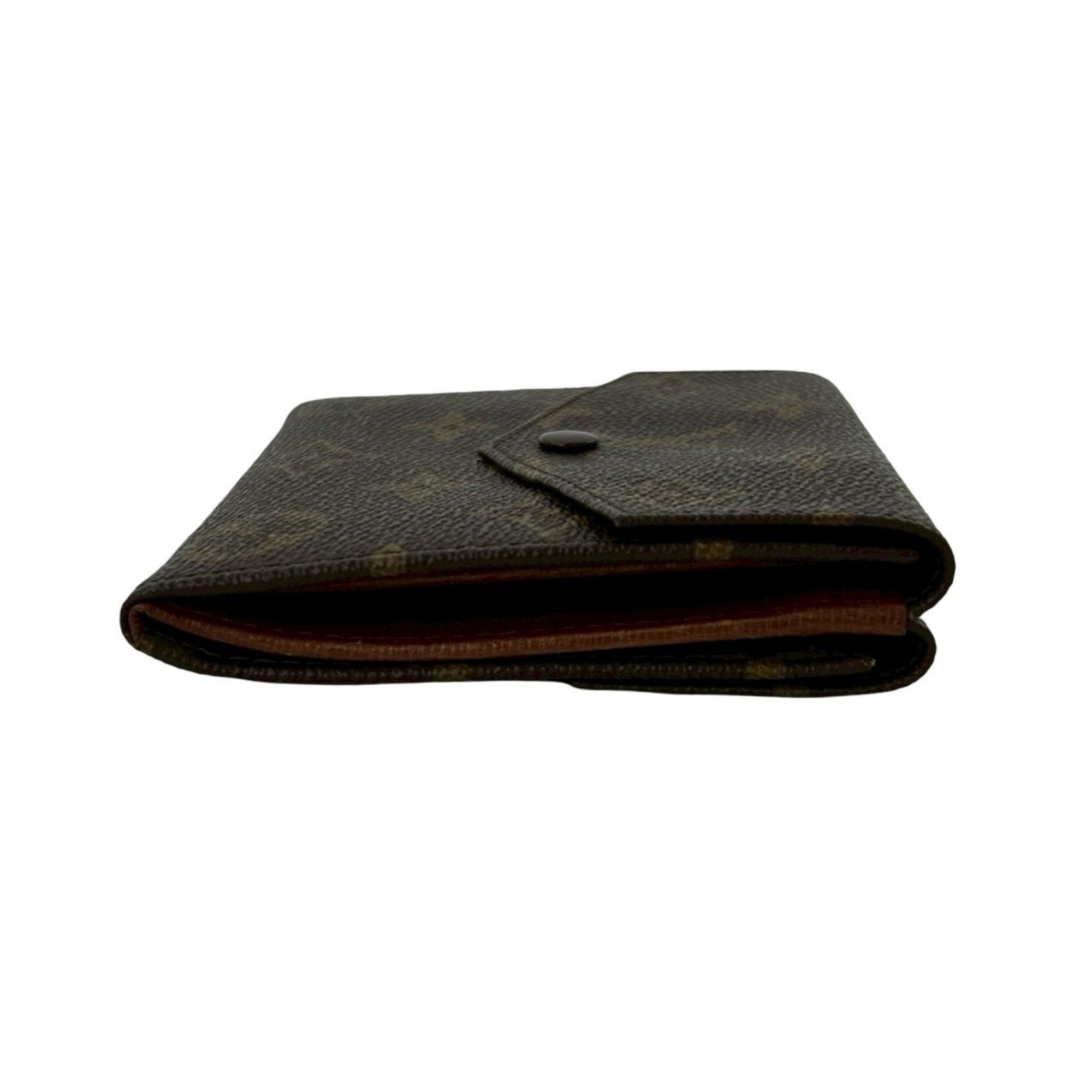 Louis Vuitton Brown Leather Pvc Wallet (Tri-Fold) (Pre-Owned)