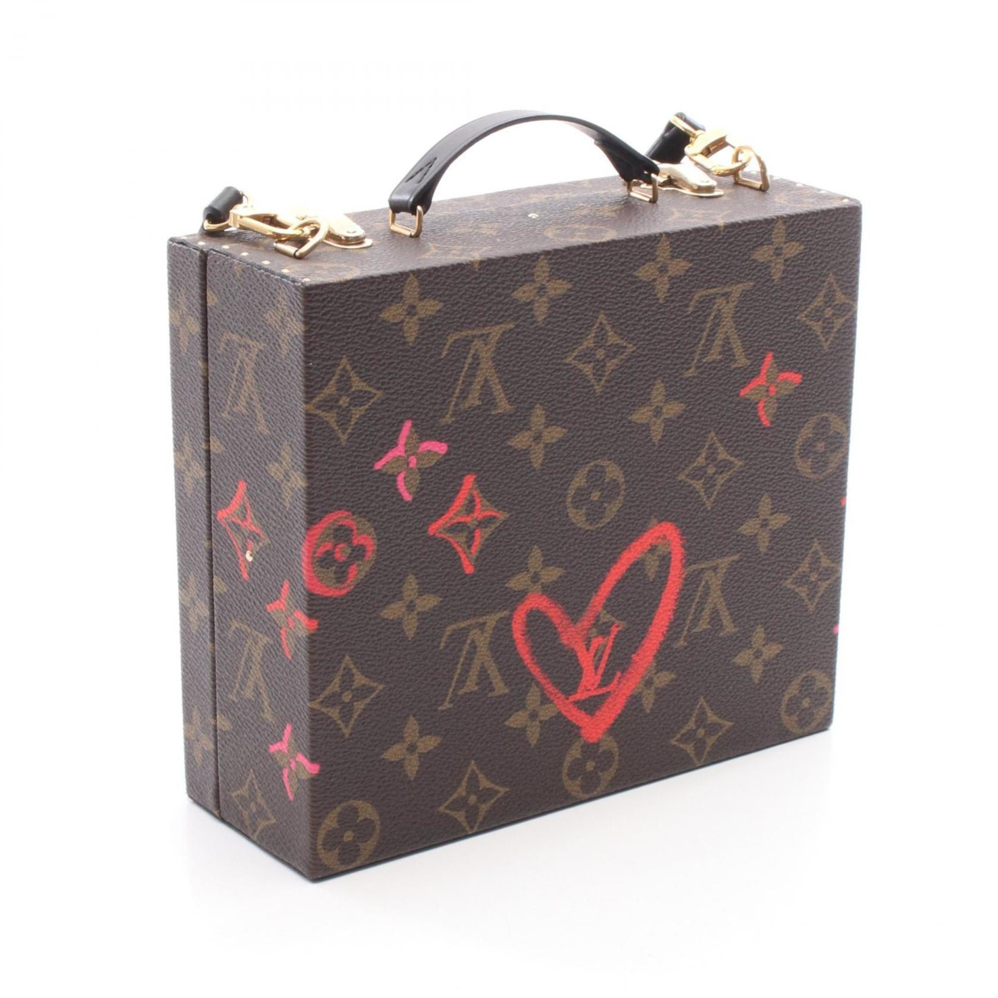 Louis Vuitton Brown Multi-Color Monogram Coated Canvas Leather Handbag Pouch (Pre-Owned)