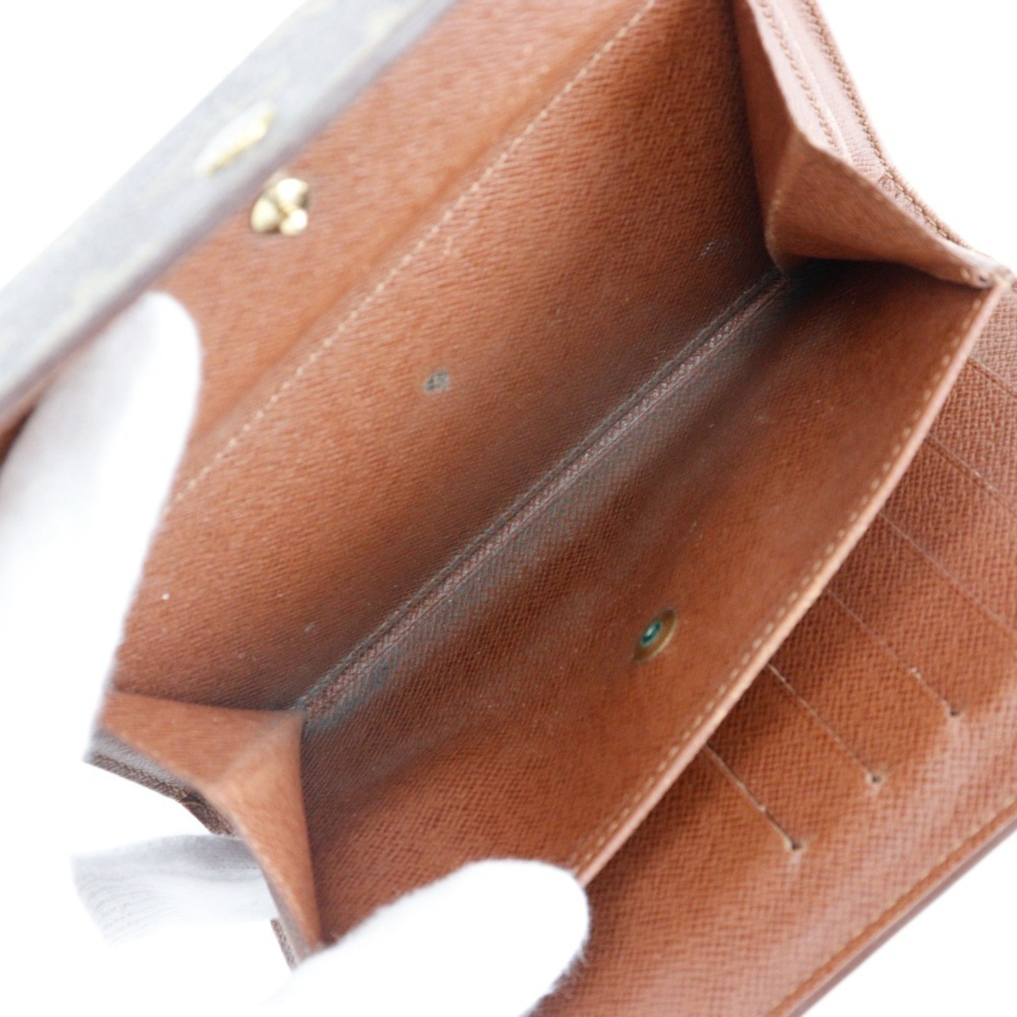 Louis Vuitton Brown Monogram Canvas Wallet (Tri-Fold) (Pre-Owned)