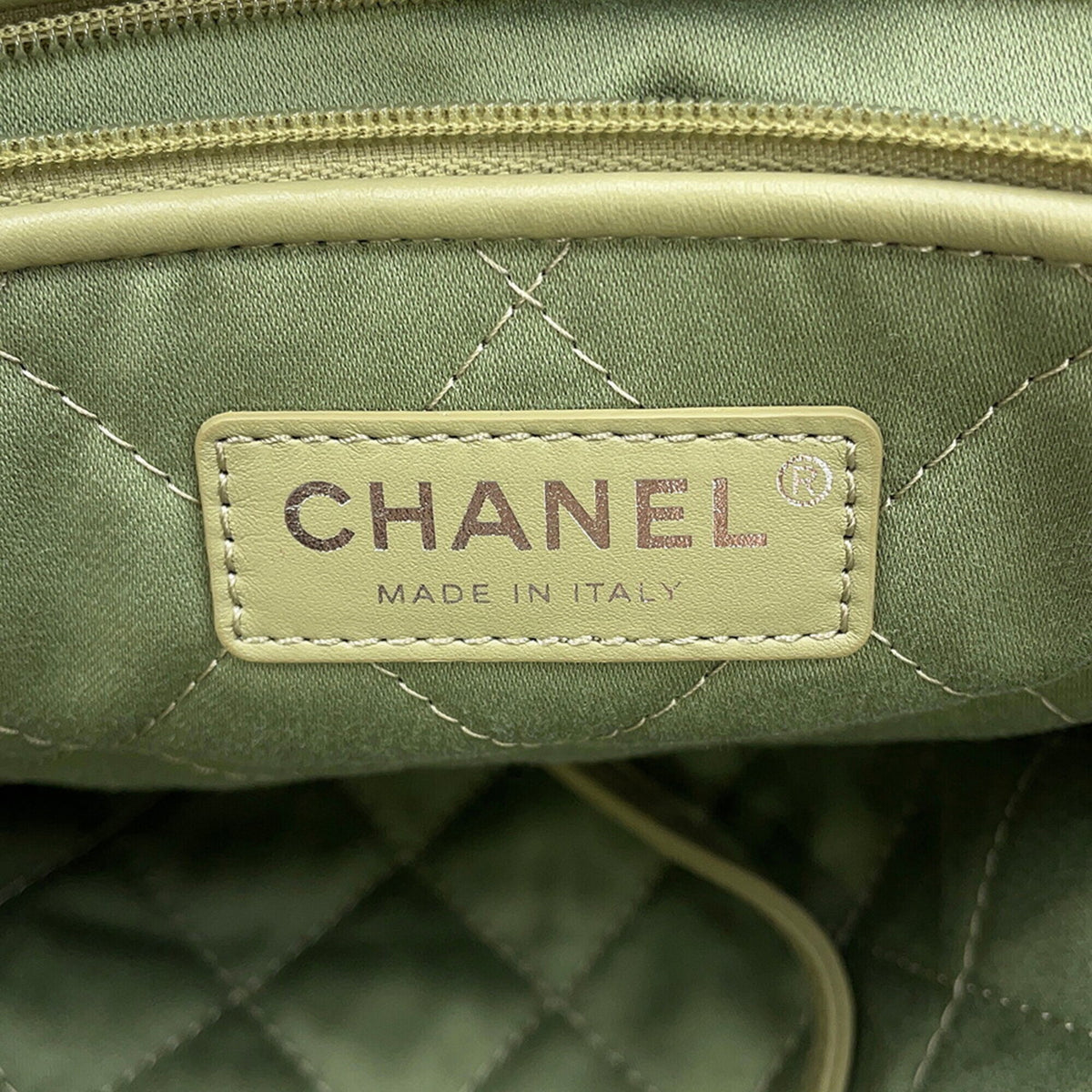 Chanel Khaki Leather Handbag (Pre-Owned)