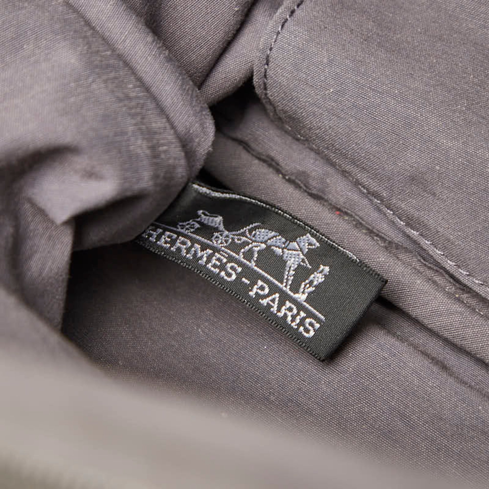 Hermes Gray Brown Cotton Pouch (Pre-Owned)