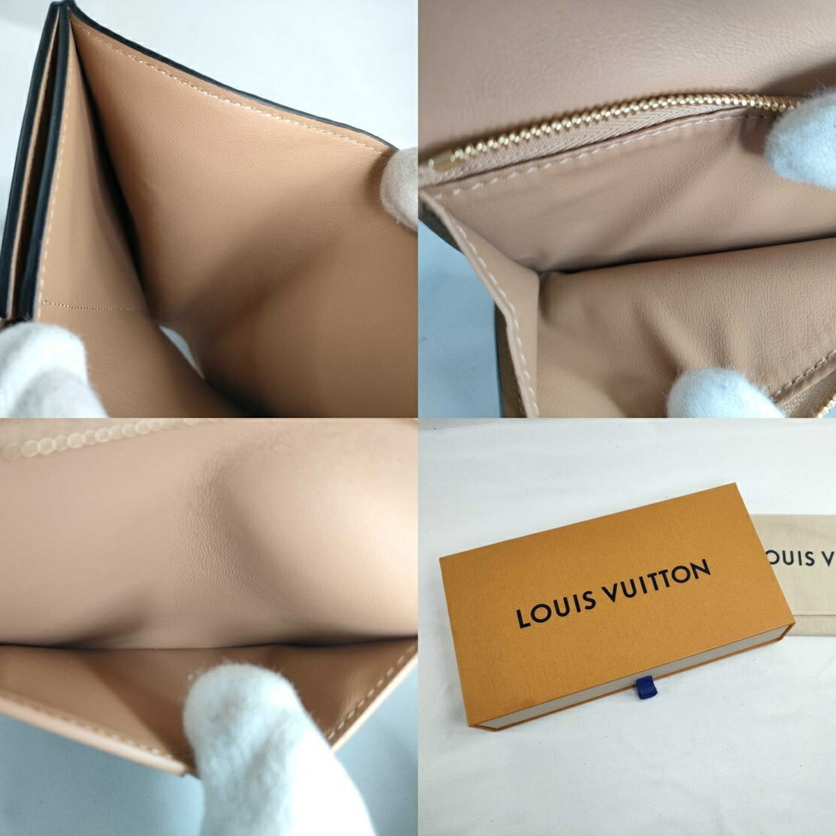 Louis Vuitton Noir Leather Wallet (Bi-Fold) (Pre-Owned)