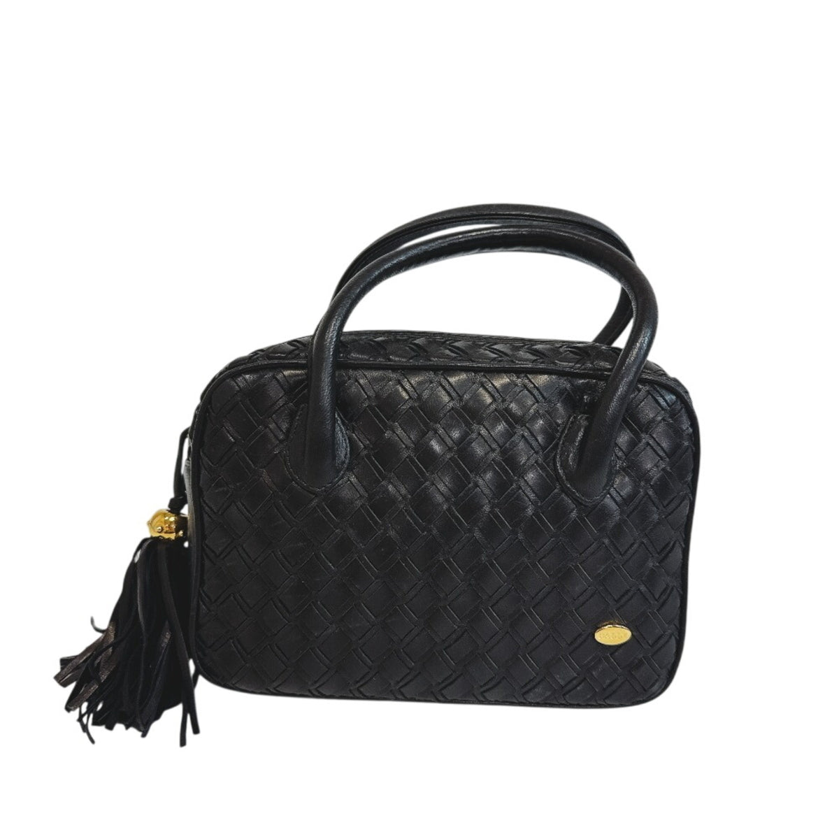 Bally Black Leather Handbag Shoulder Bag (Pre-Owned)
