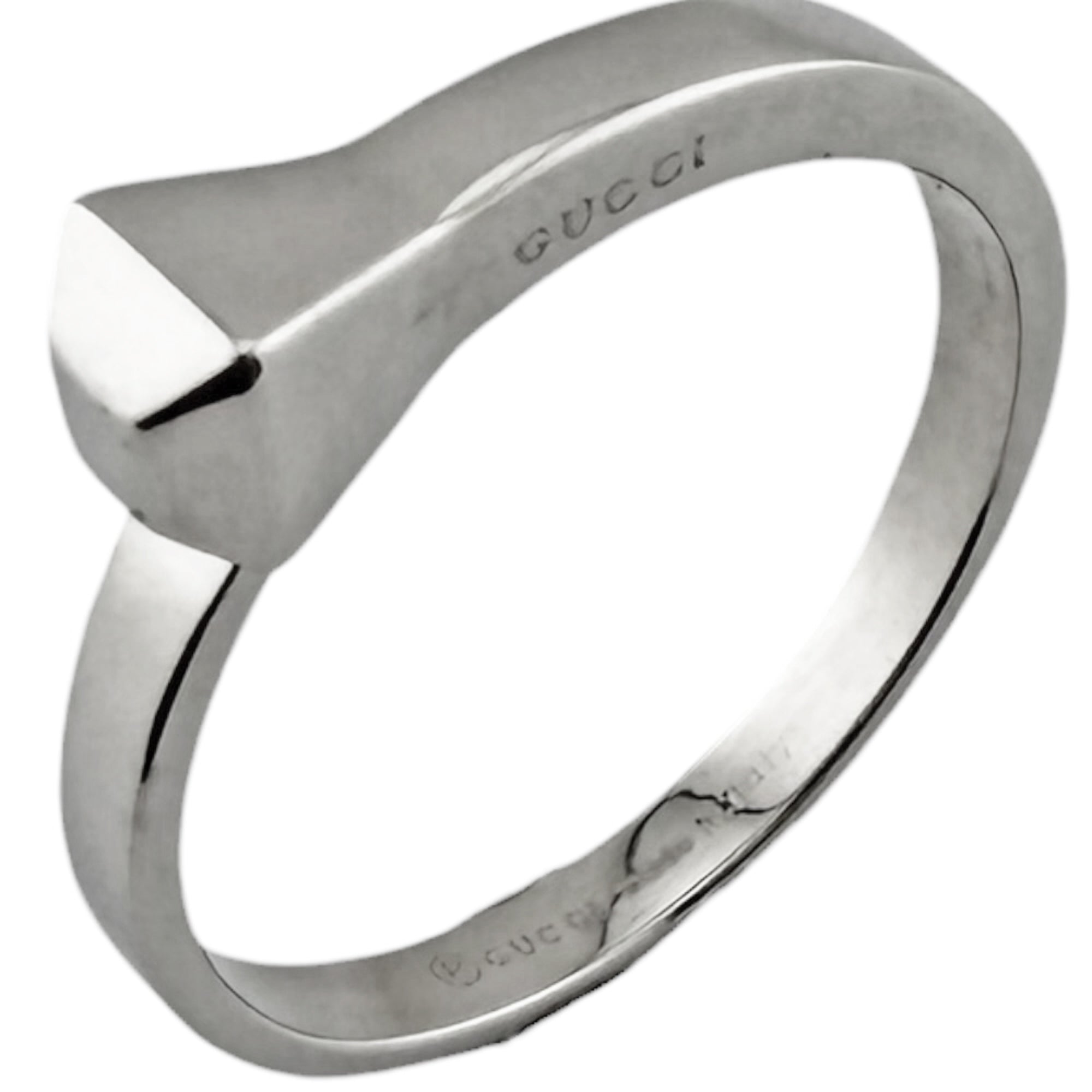 Gucci White Gold White Gold (18K) Band Ring (Pre-Owned)