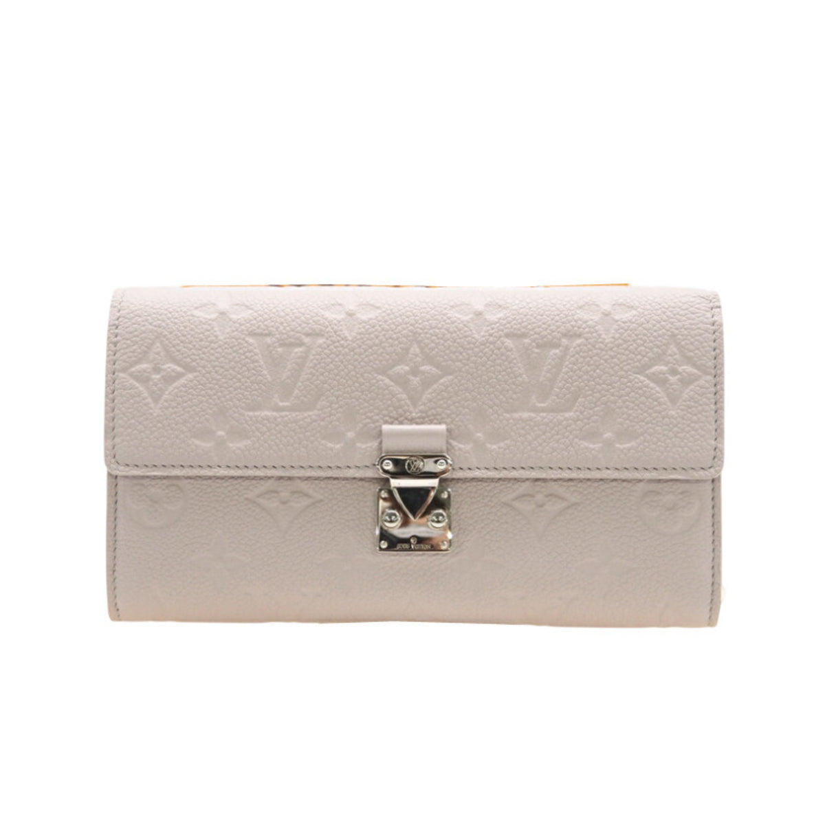Louis Vuitton Empreinte Gray Pink Leather Long Wallet (Bi-Fold) (Pre-Owned)