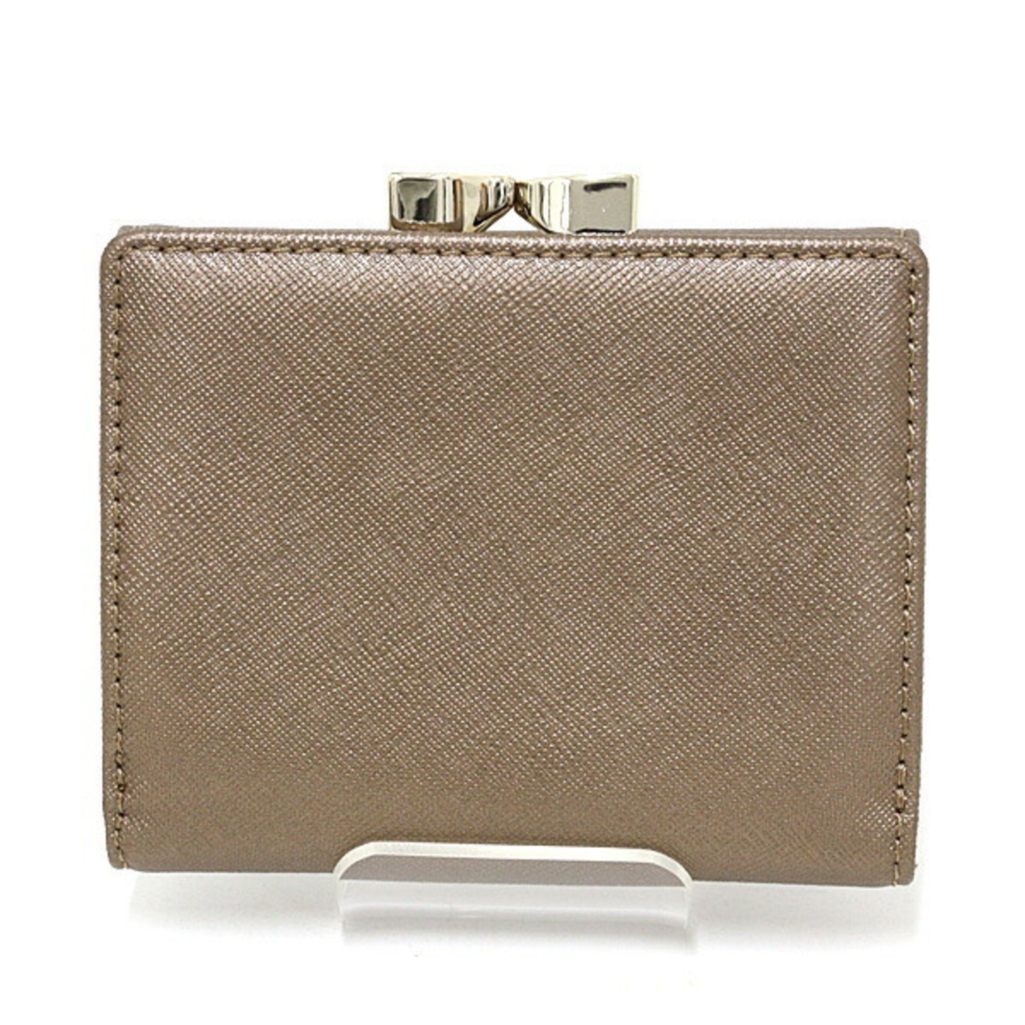 Vivienne Westwood Gold Leather Wallet (Tri-Fold) (Pre-Owned)